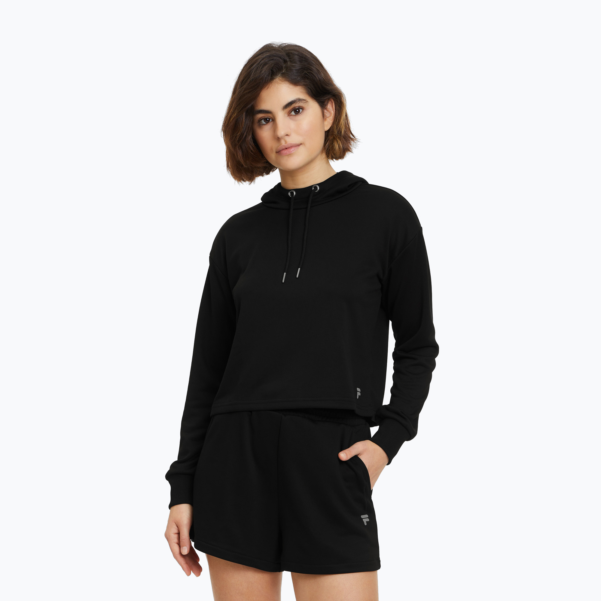 Bluza damska FILA Rheine Cropped Hoody black 