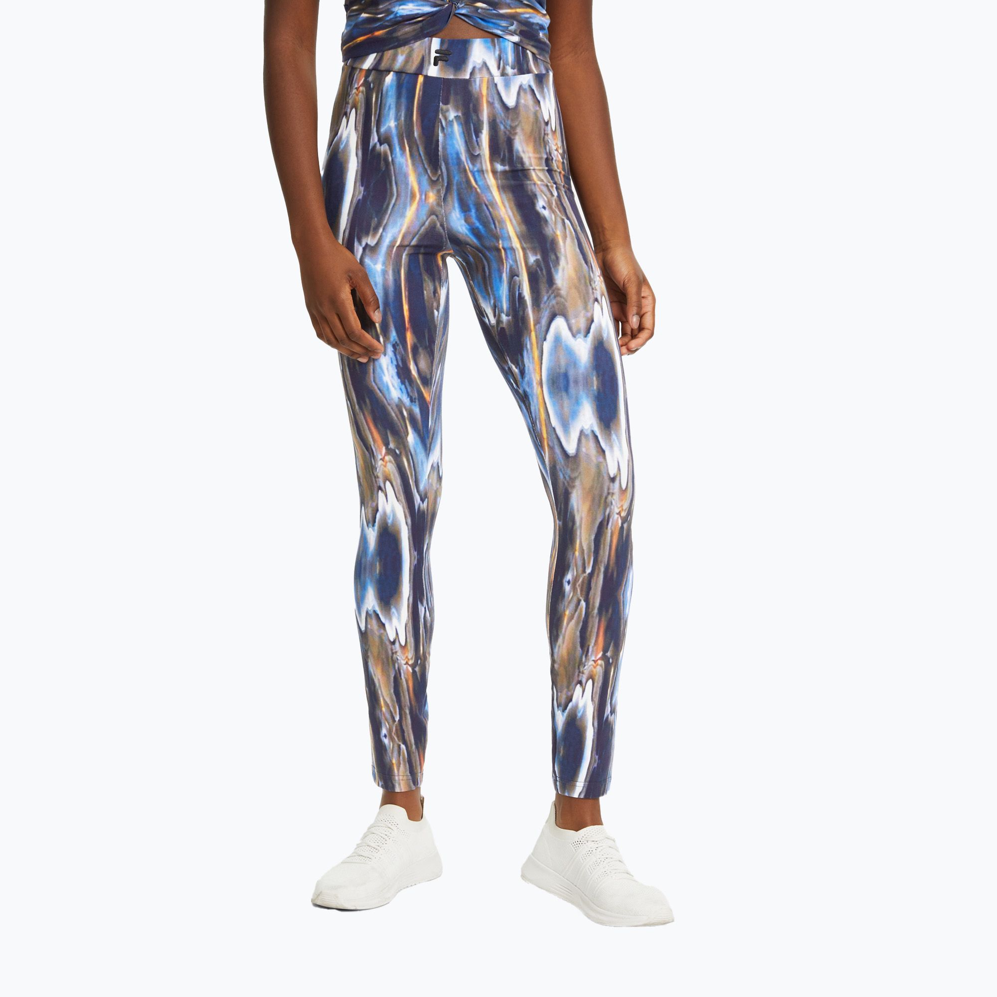 Legginsy damskie FILA Clamart AOP High Waist blue melting aop 