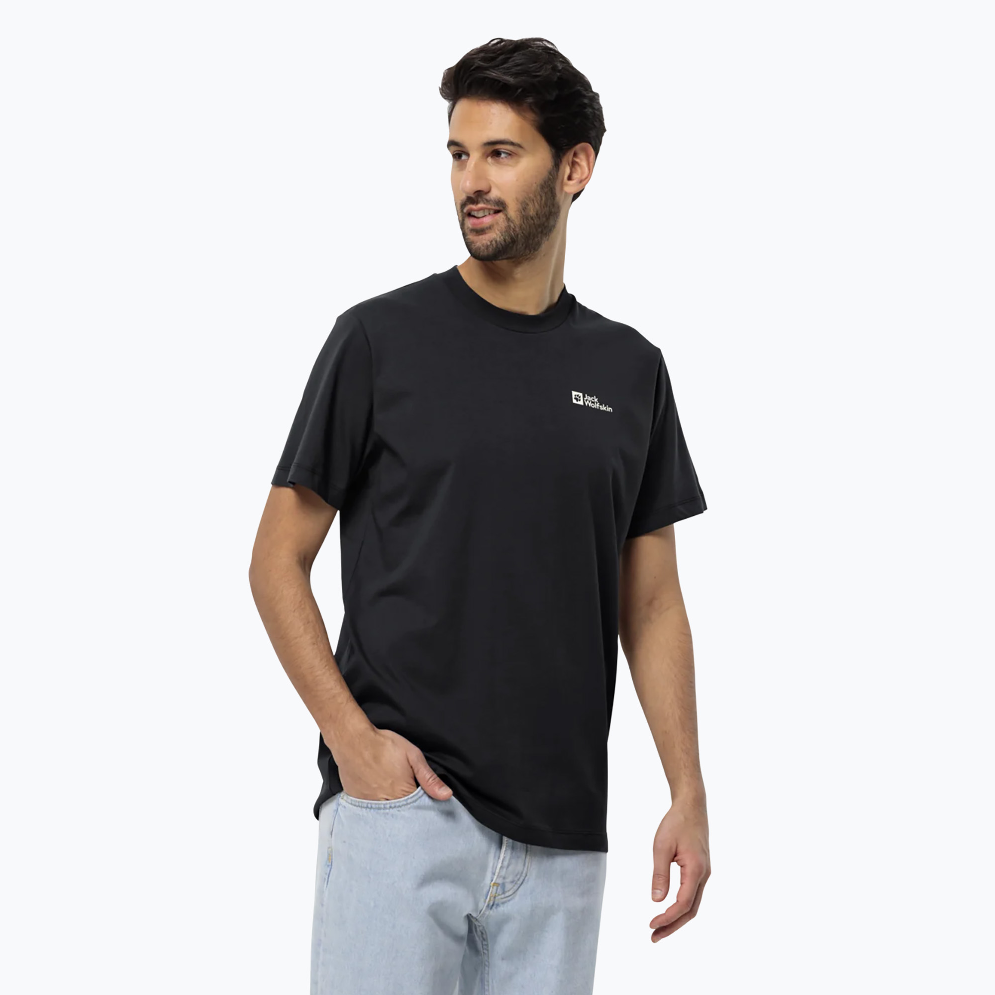 Koszulka męska Jack Wolfskin Essential black 