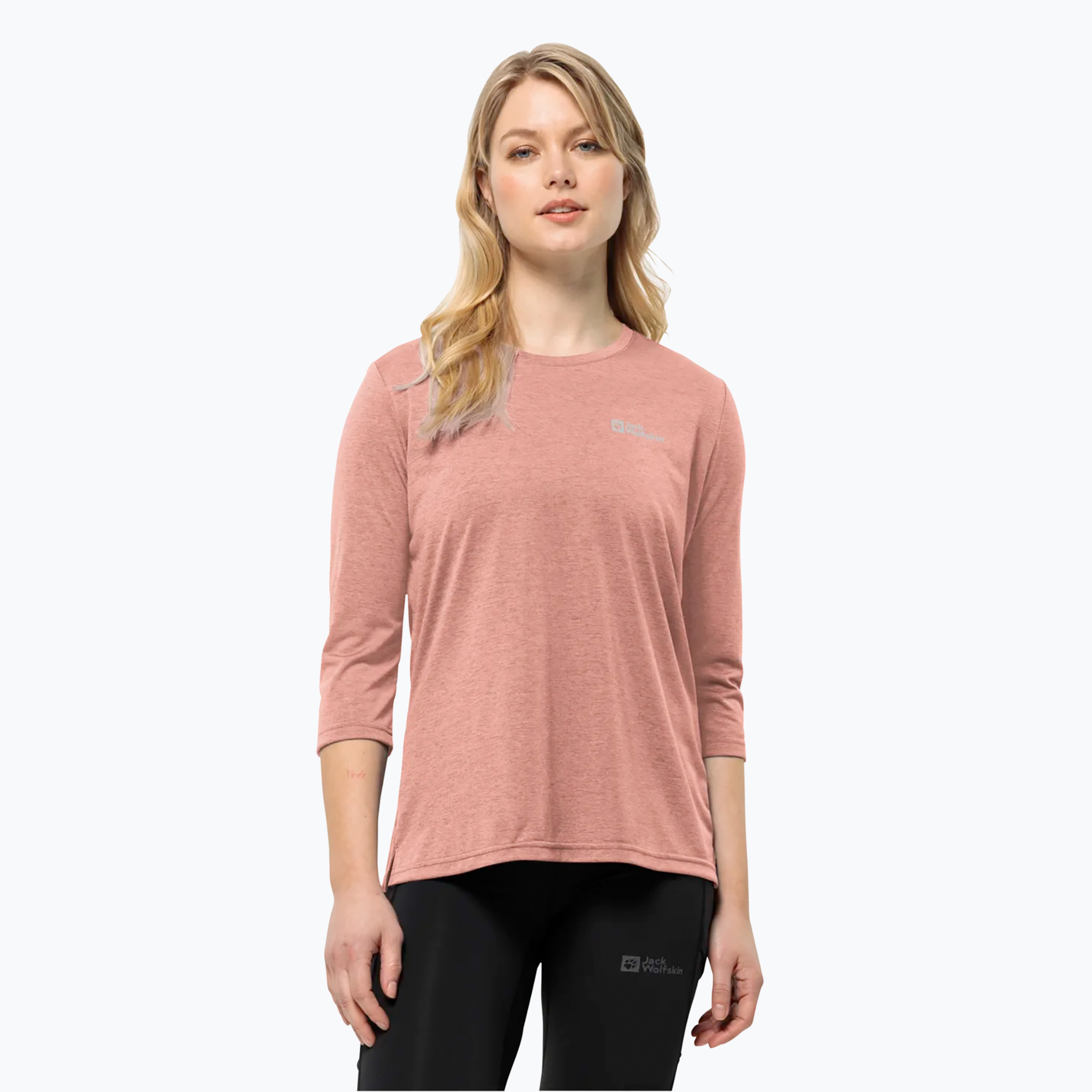 Longsleeve trekkingowy damski Jack Wolfskin Crosstrail 3/4 rose dawn 