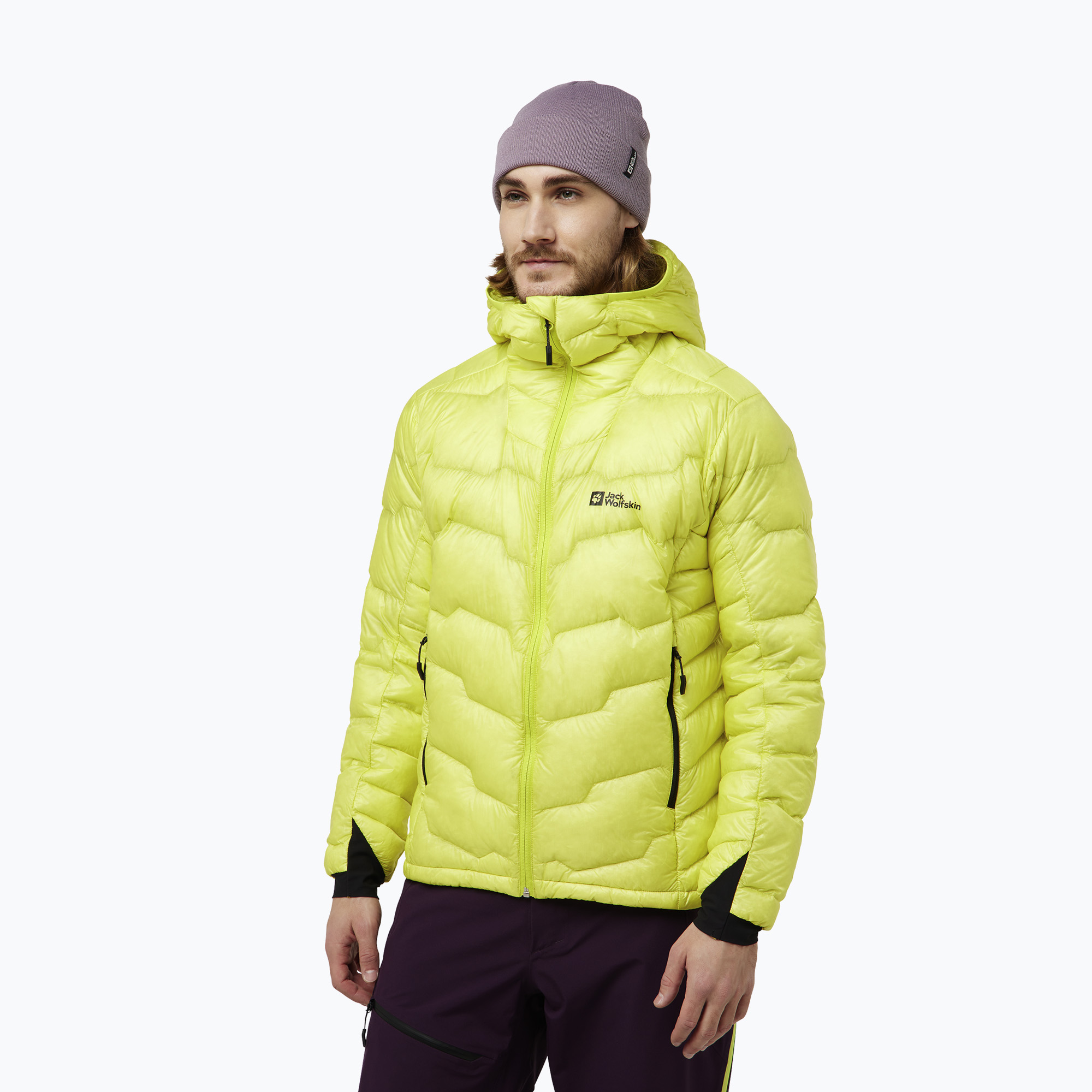 Kurtka puchowa męska Jack Wolfskin Alpspitze Down Hoody firefly 