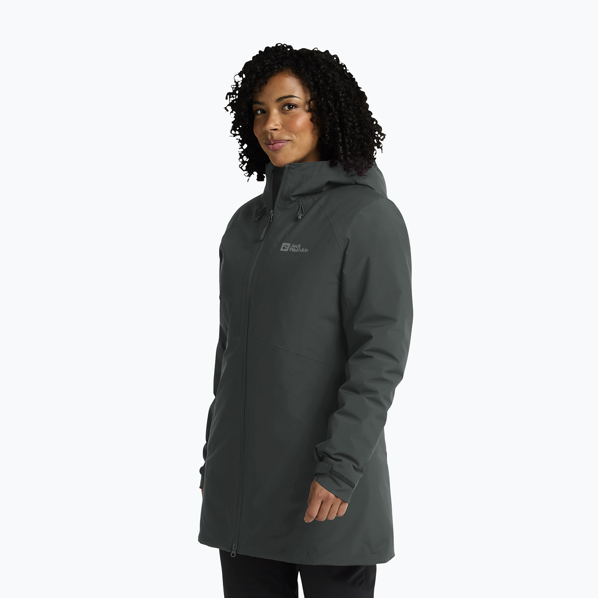 Kurtka przeciwdeszczowa damska Jack Wolfskin Heidelstein Ins slate green 