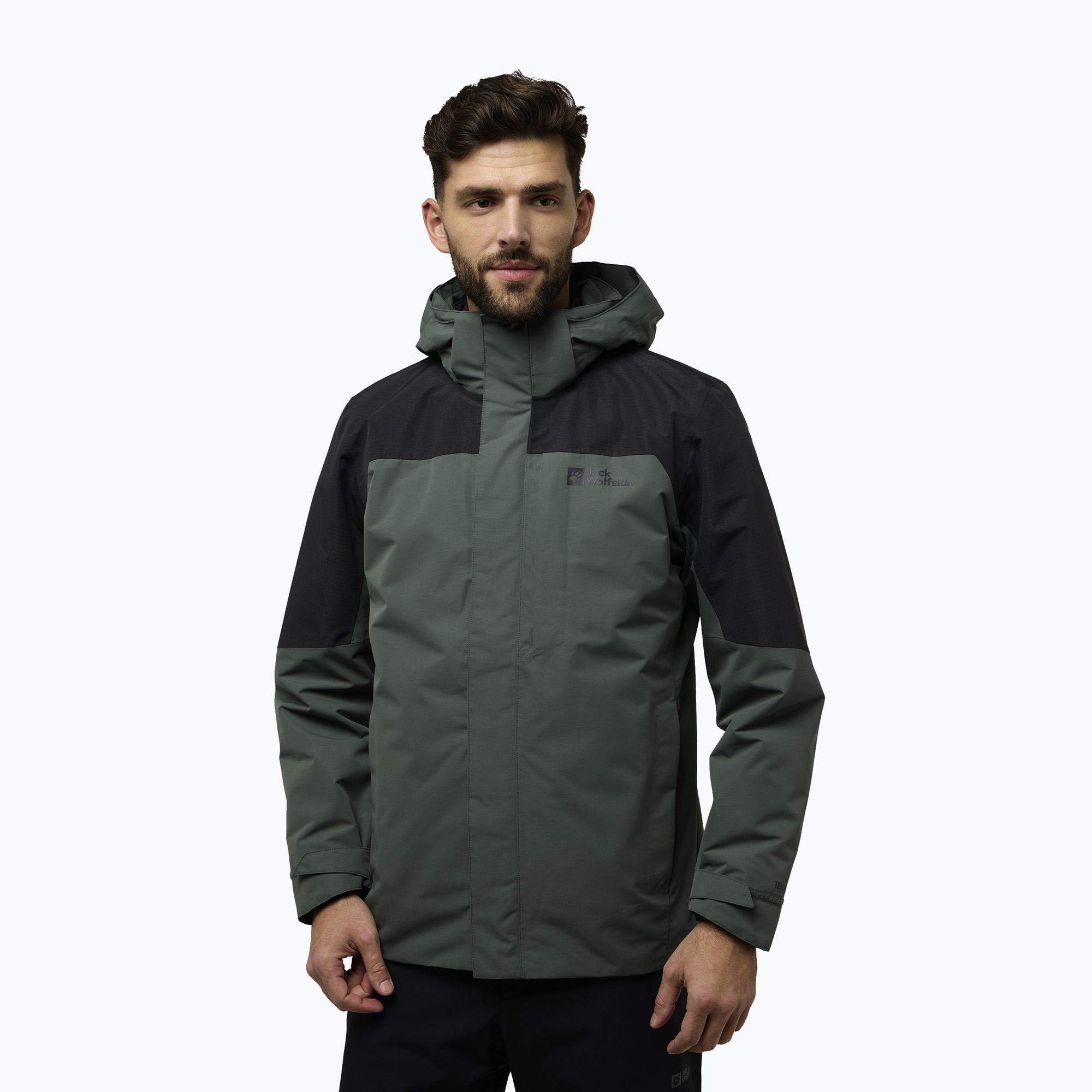 Pánska bunda 3v1 Jack Wolfskin Romberg 3In1 slate green (Romberg 3In1 A61859_4136_A06)