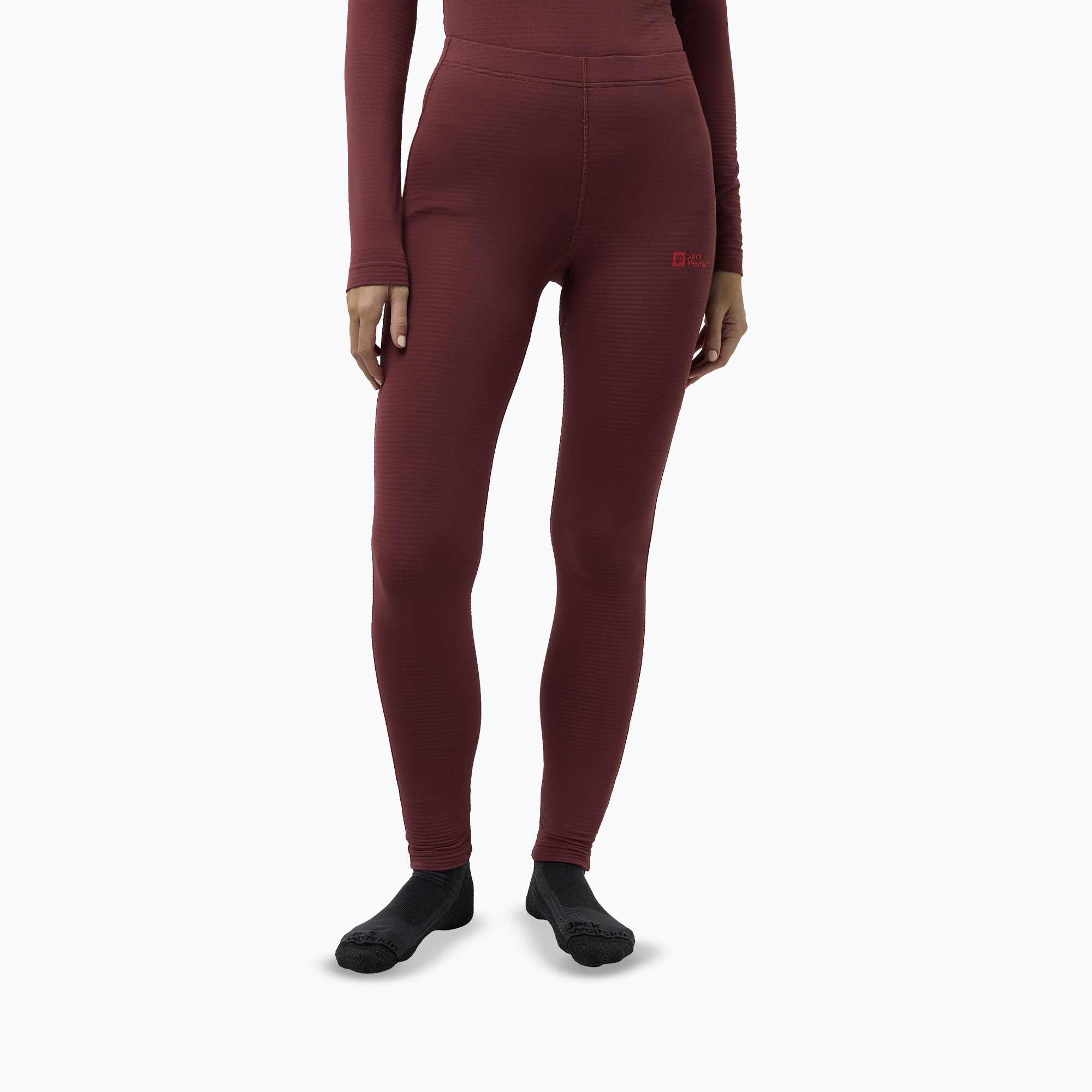 Pantaloni termoactivi pentru femei Jack Wolfskin Infinite Warm red ochre (Infinite Warm A60325_J0128_A10)