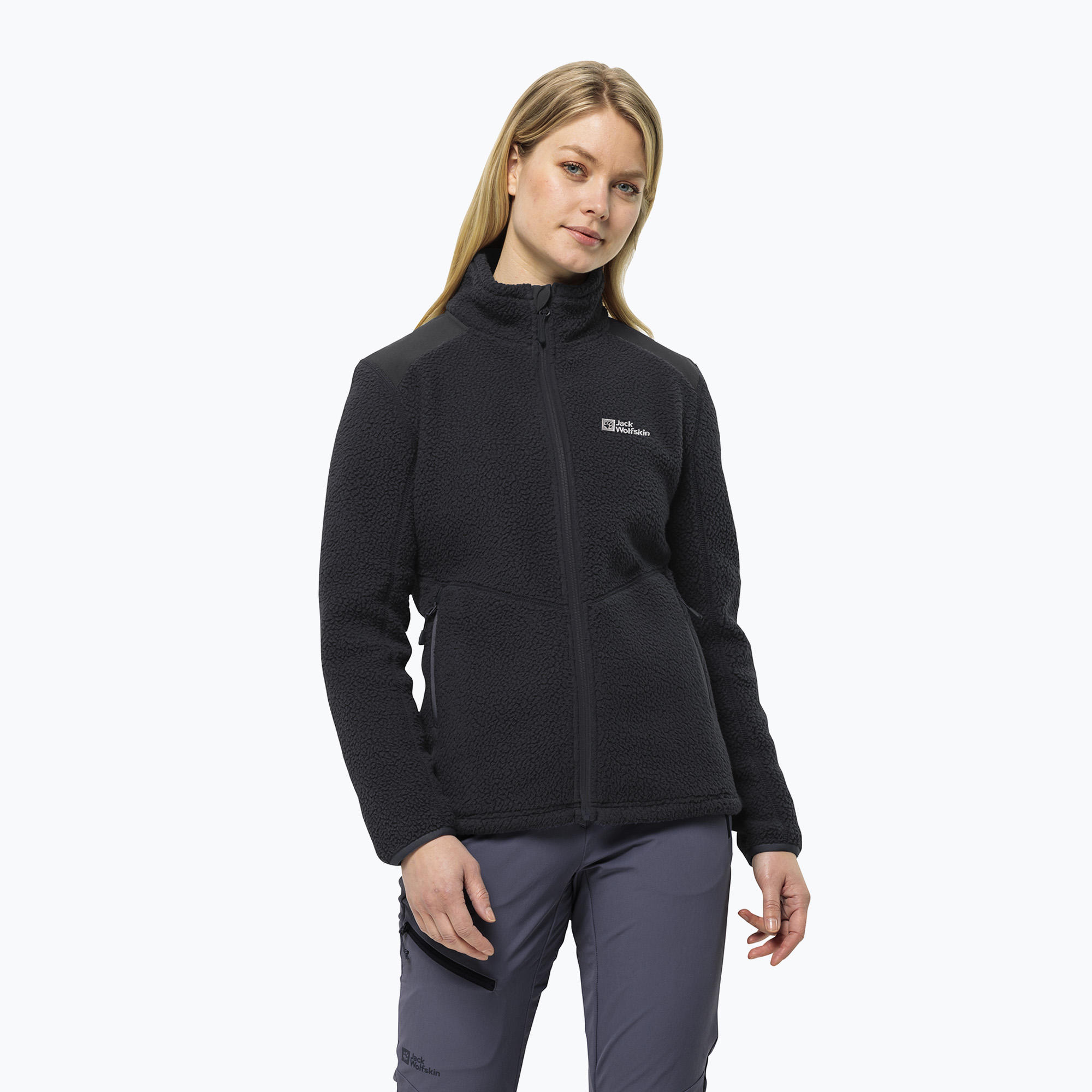 Bluza polarowa damska Jack Wolfskin Kammweg Pile Fz phantom 