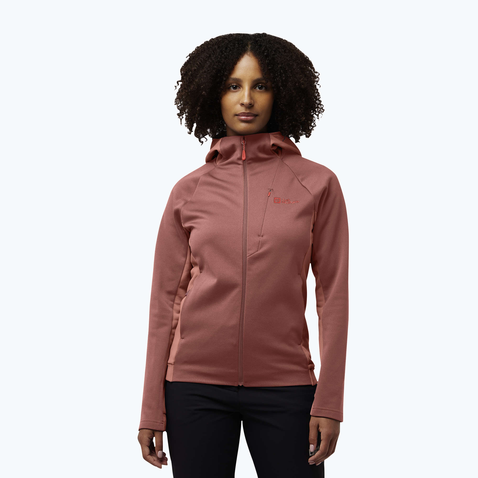 Bluza polarowa damska Jack Wolfskin Alpgrat mineral red 
