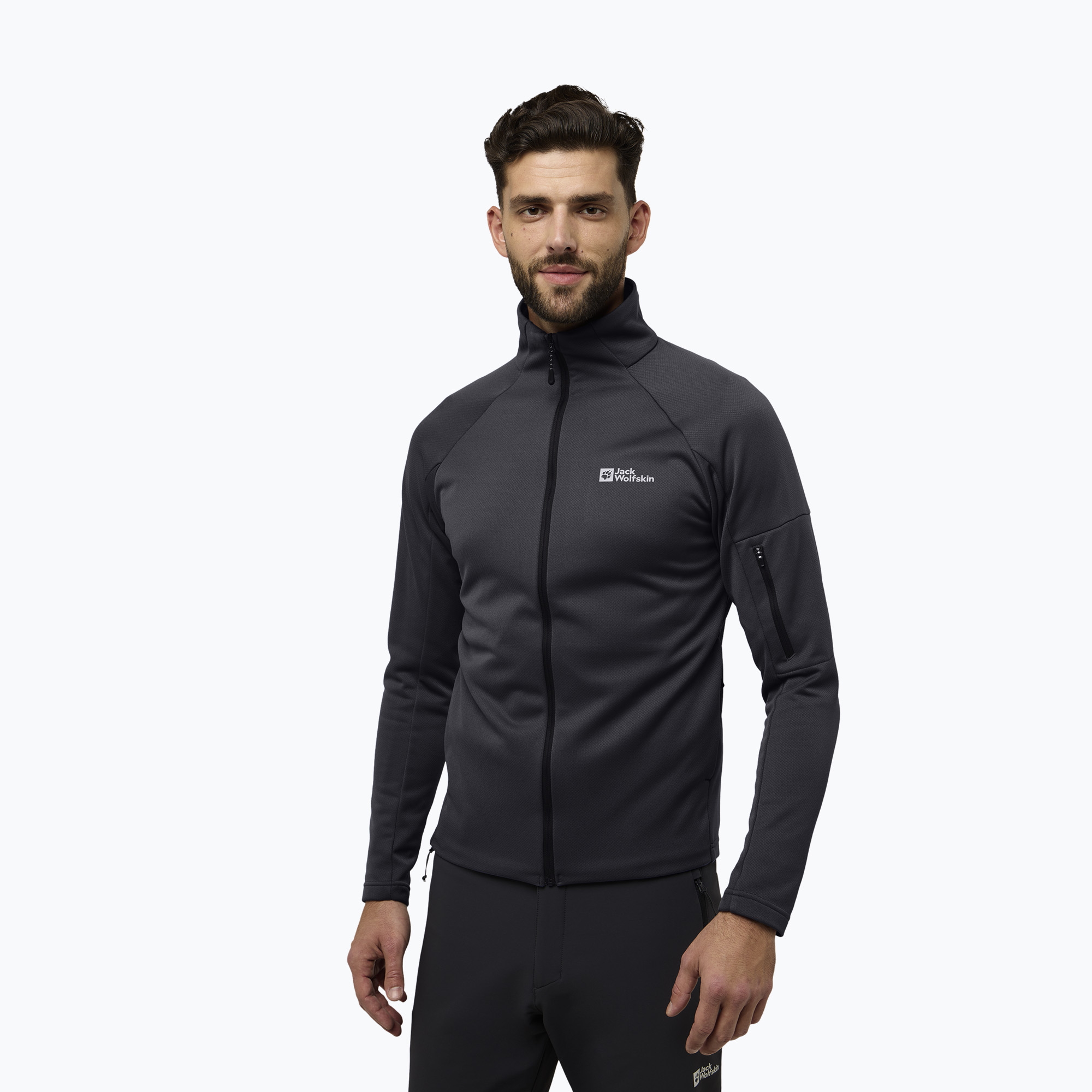 Bluza polarowa męska Jack Wolfskin Alpgrat phantom 