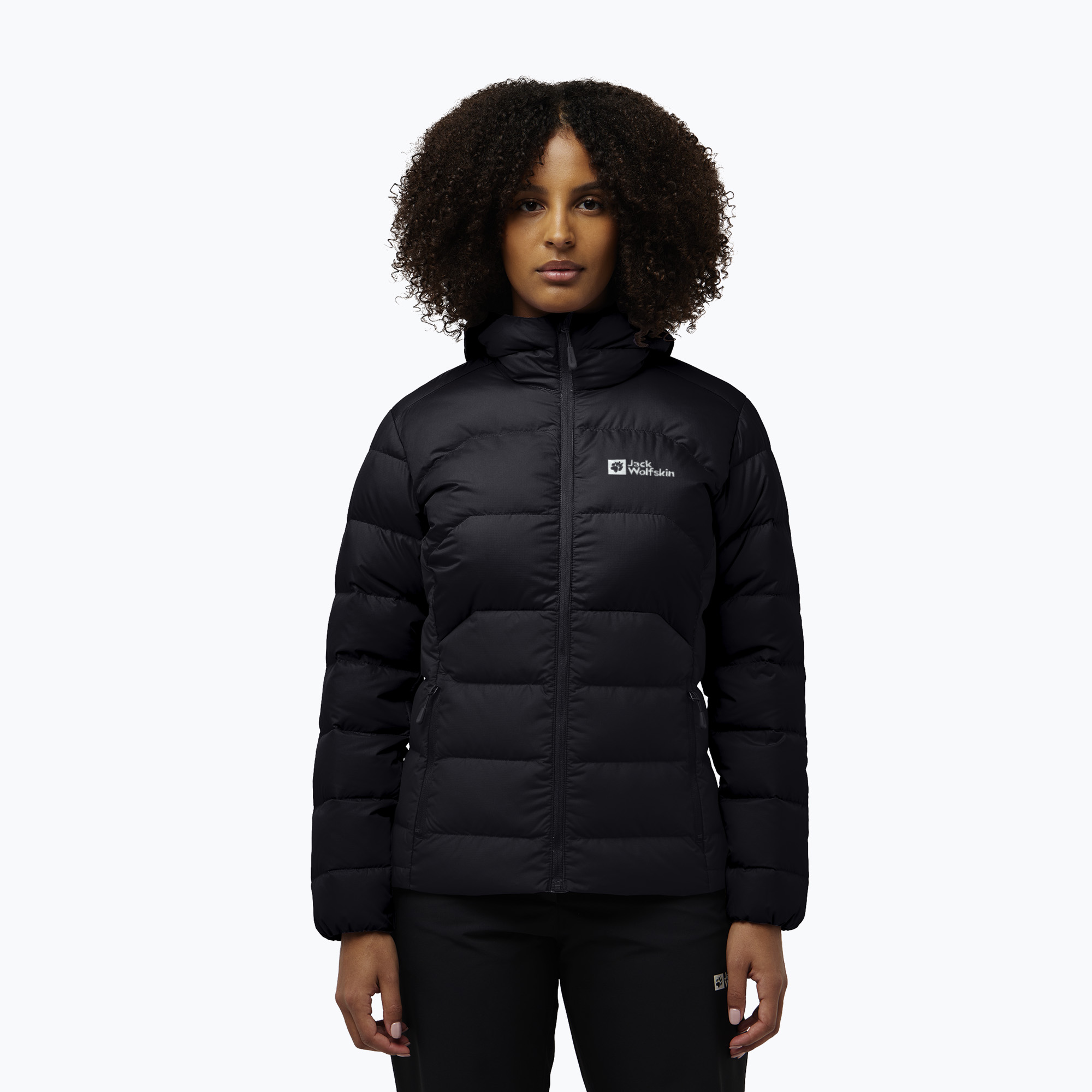Kurtka puchowa damska Jack Wolfskin Ather Down Hoody black 