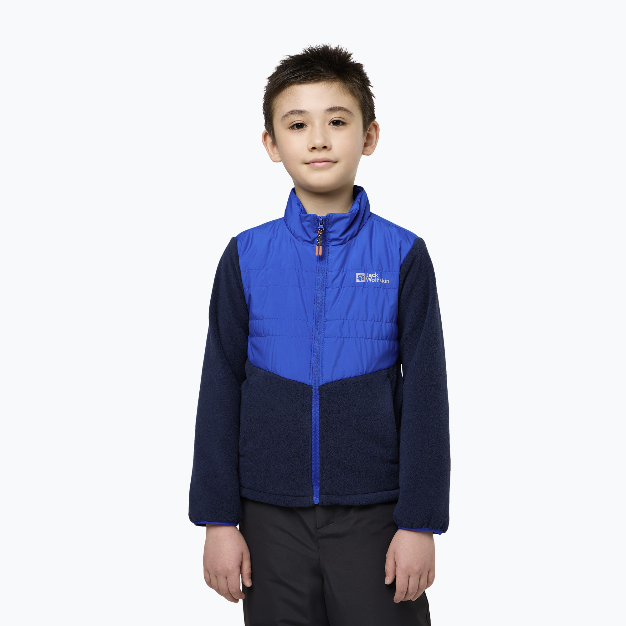Kurtka hybrydowa dziecięca Jack Wolfskin Haldor Hybrid crisp cobalt 