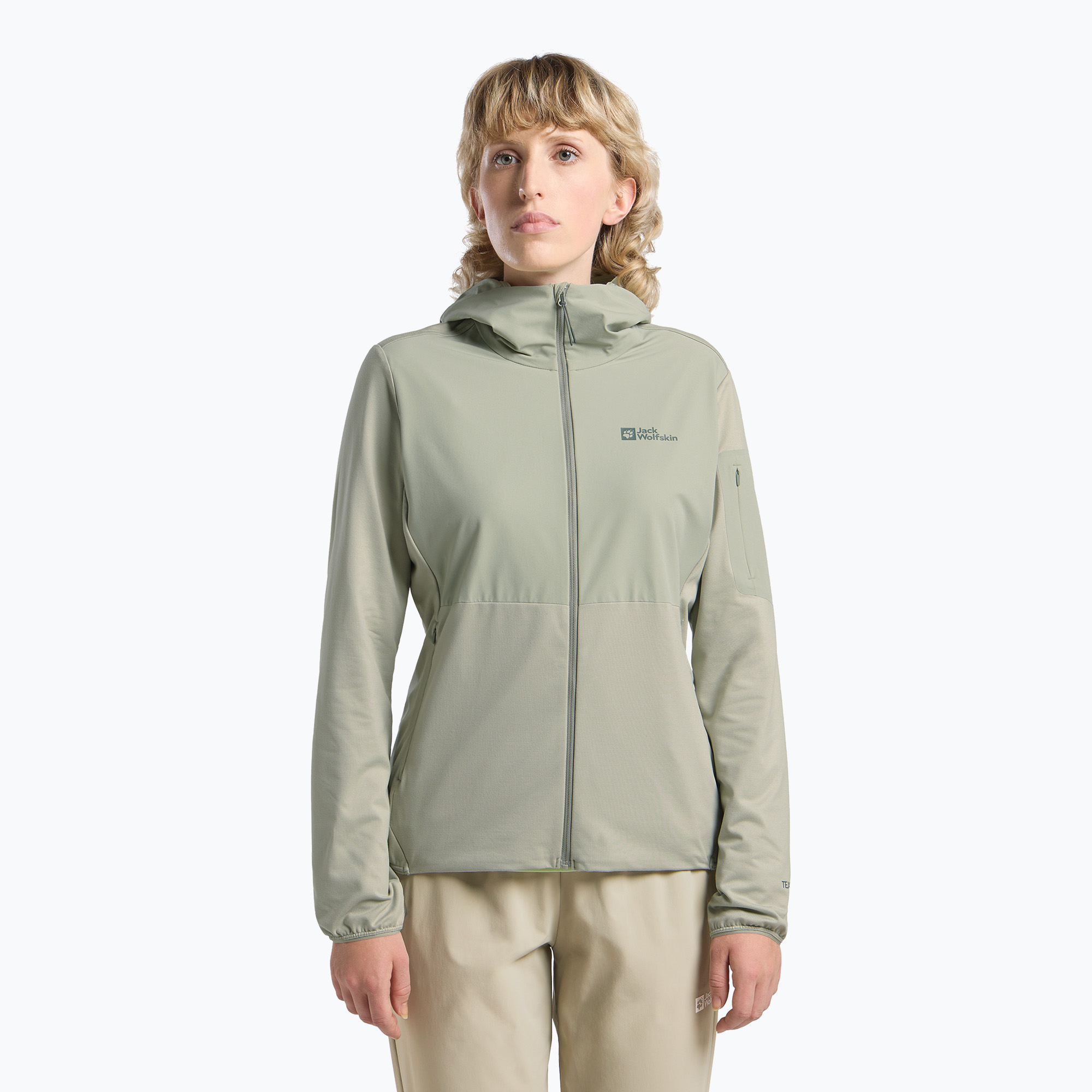 Bluza polarowa damska Jack Wolfskin Prelight Trail Hoody mint leaf 