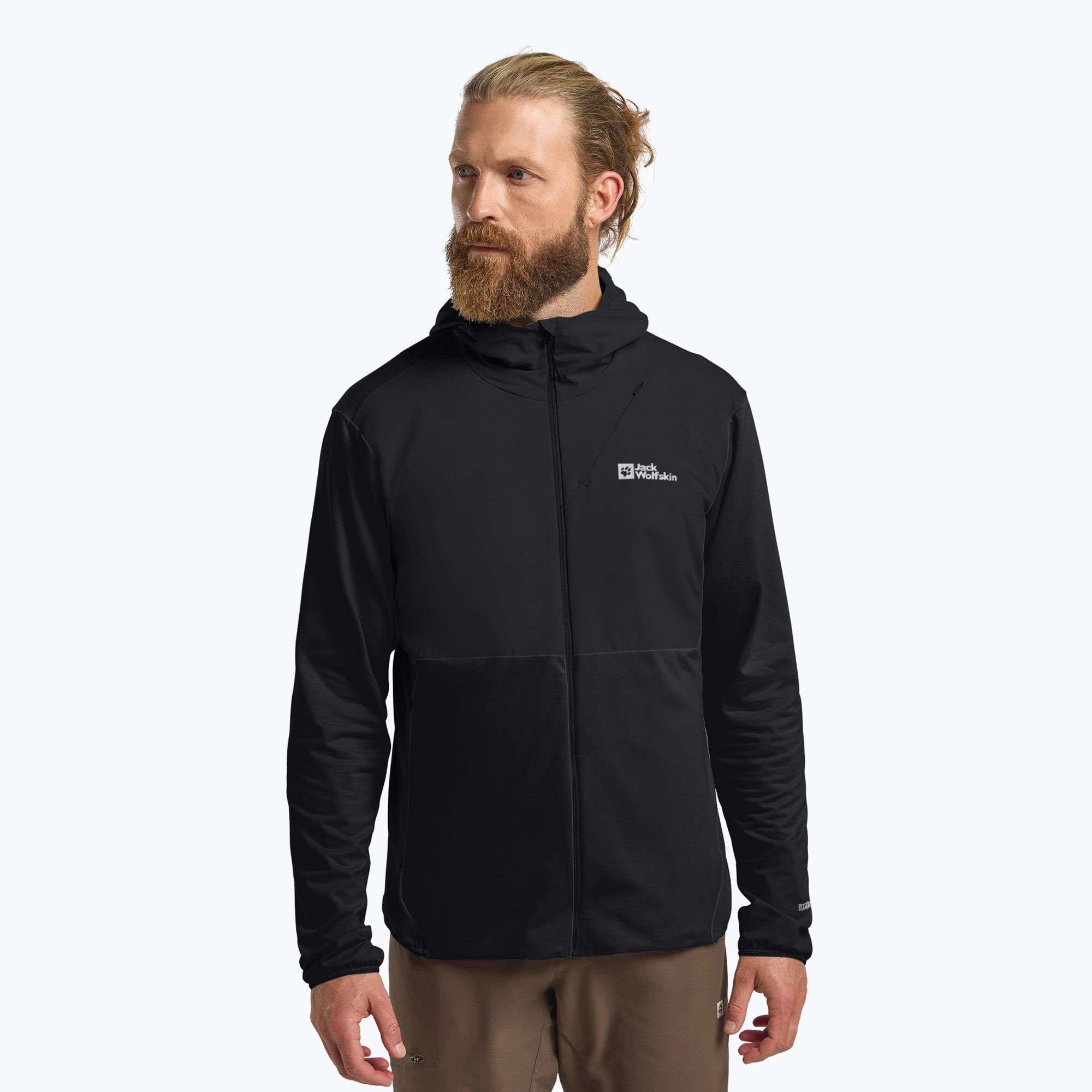 Bluza trekkingowa męska Jack Wolfskin Prelight Trail Hoody black 