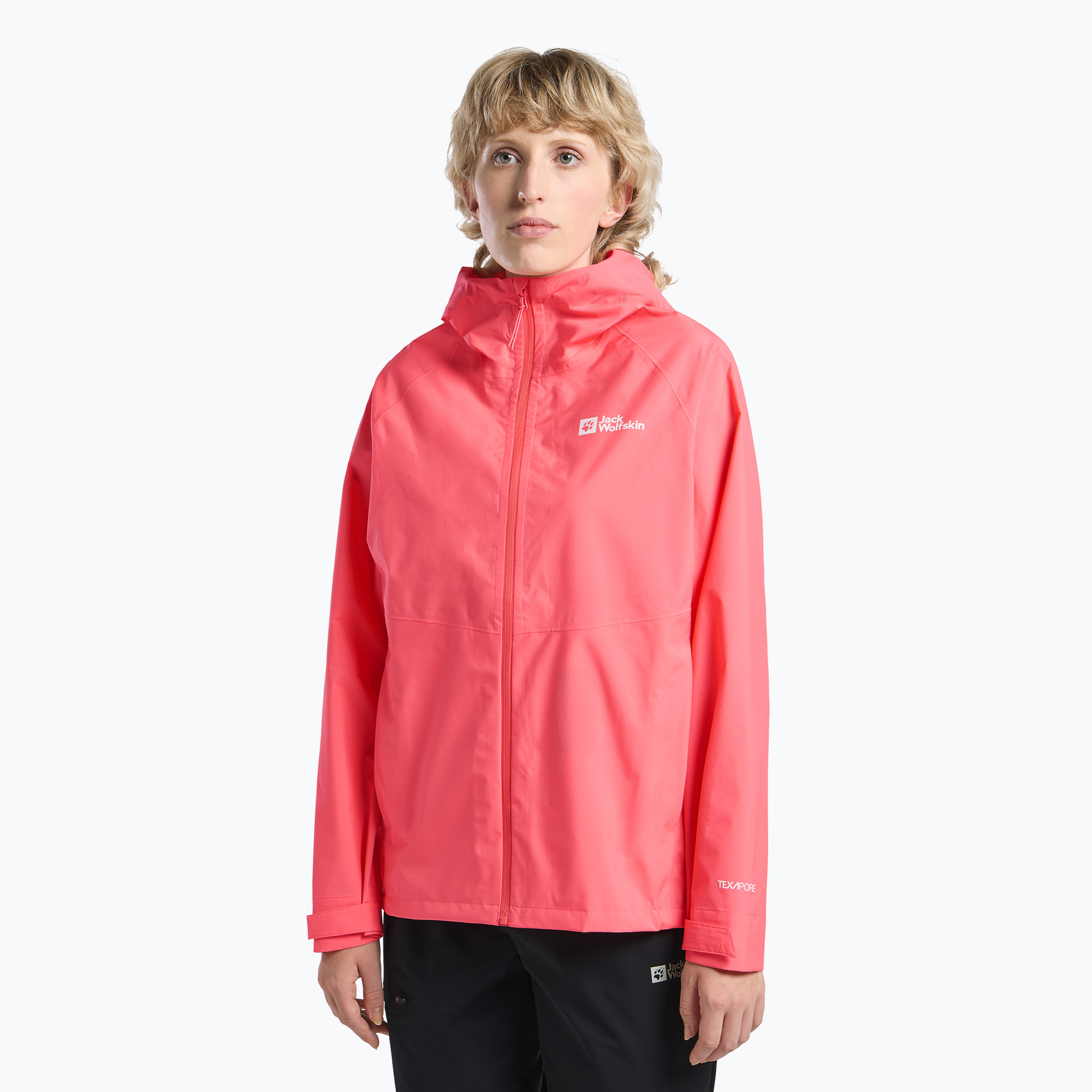 Kurtka przeciwdeszczowa damska Jack Wolfskin Prelight 2.5L LT sunset coral 