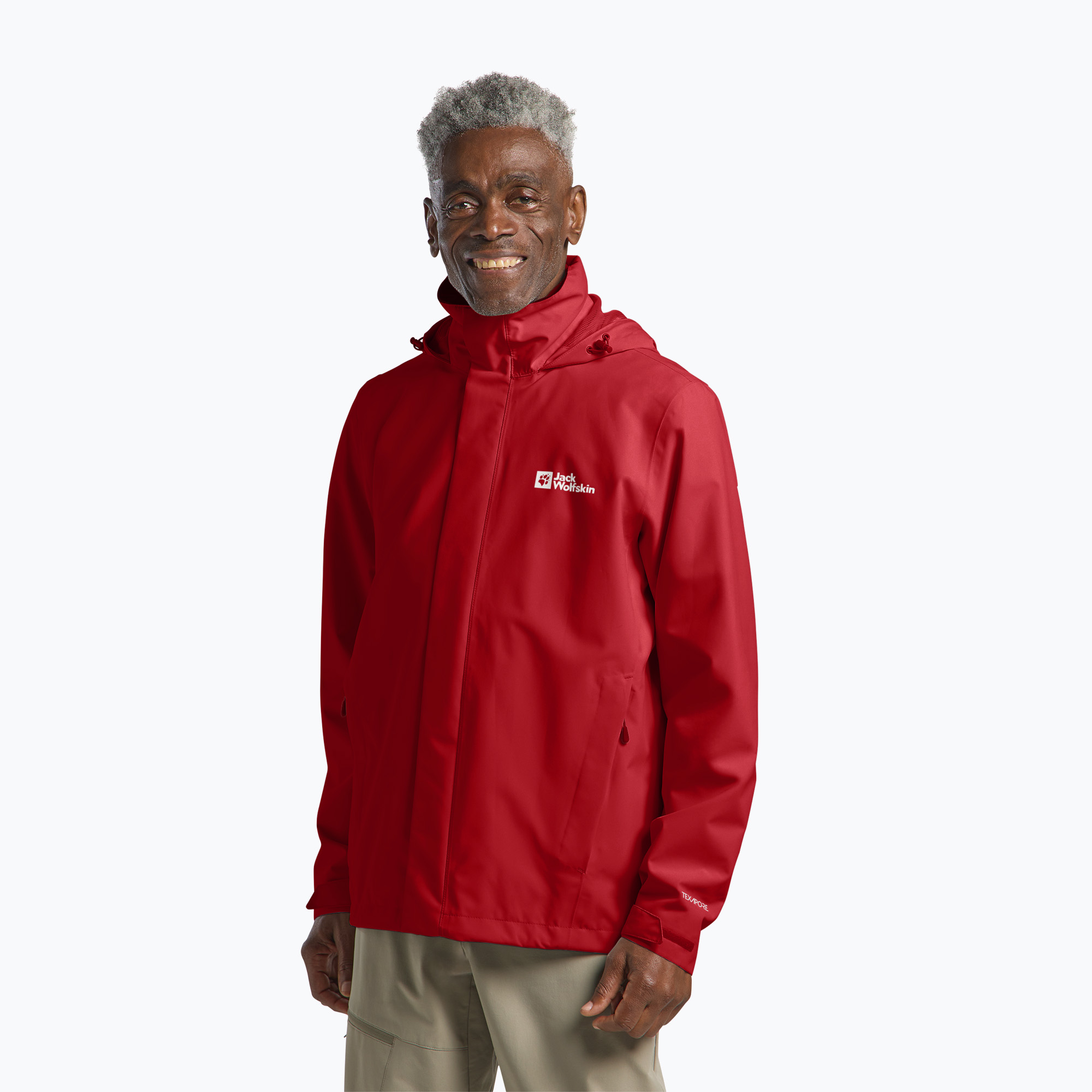 Kurtka przeciwdeszczowa męska Jack Wolfskin Trailtime 2L adrenaline red 