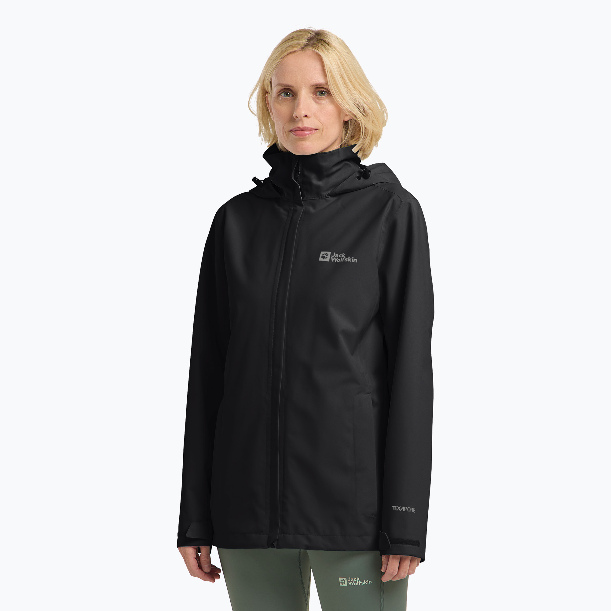 Kurtka przeciwdeszczowa damska Jack Wolfskin Trailtime 2L black 