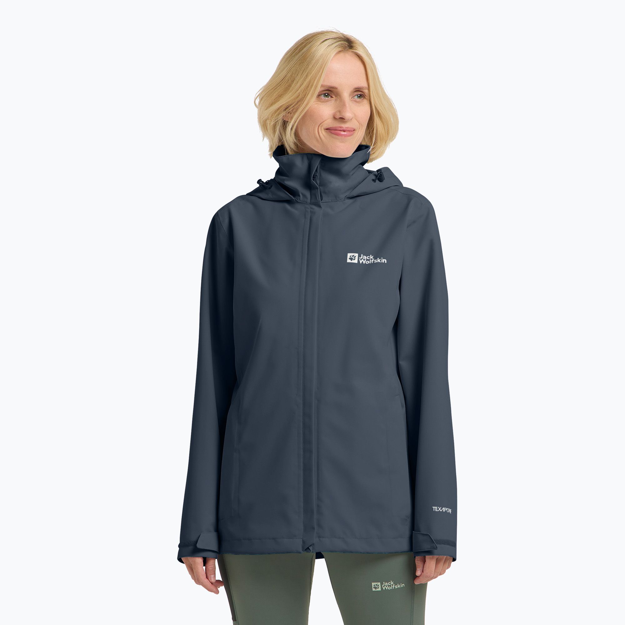 Kurtka przeciwdeszczowa damska Jack Wolfskin Trailtime 2L midnight sky 