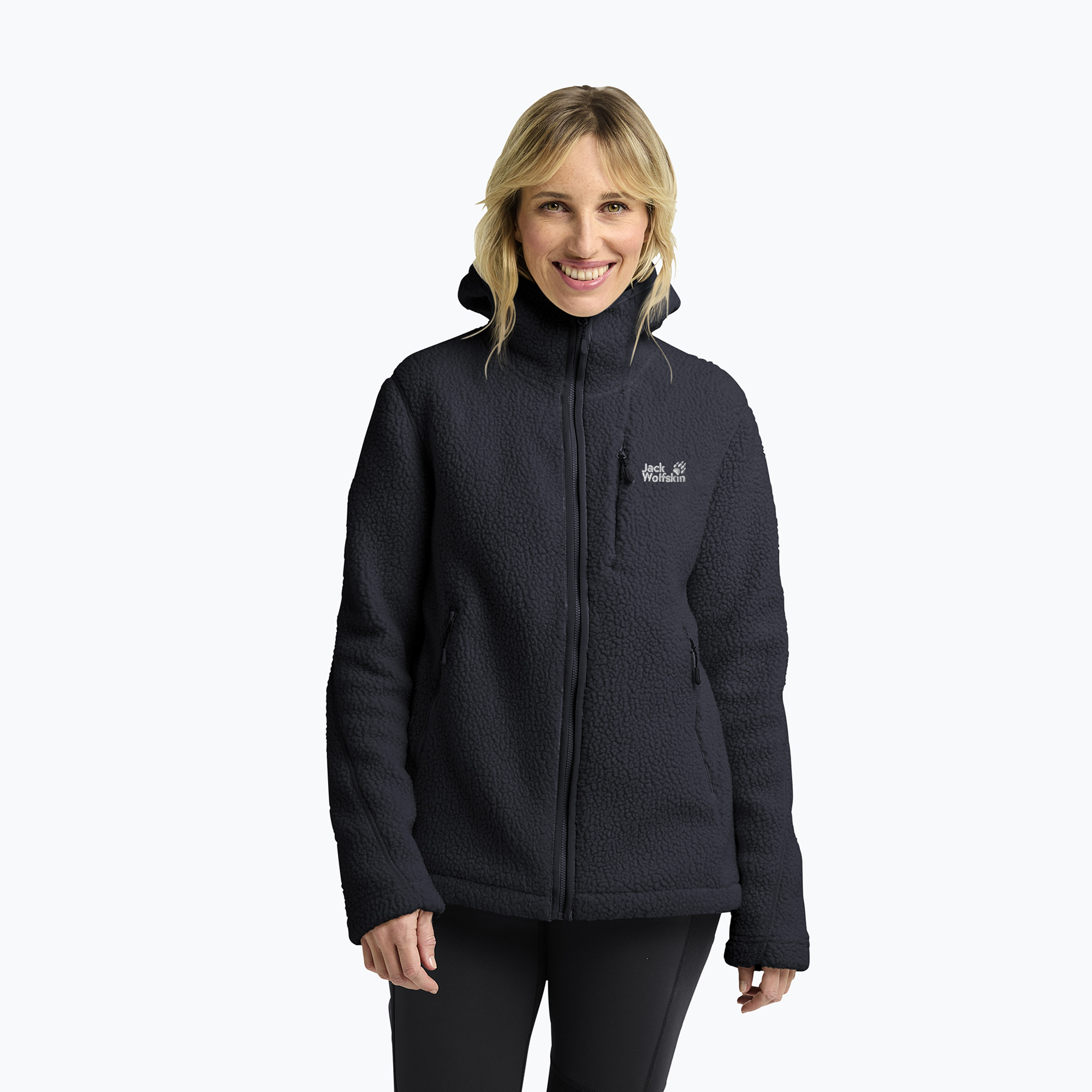 Bluza polarowa damska Jack Wolfskin Cradle Mountain Pile Full Zip phantom 