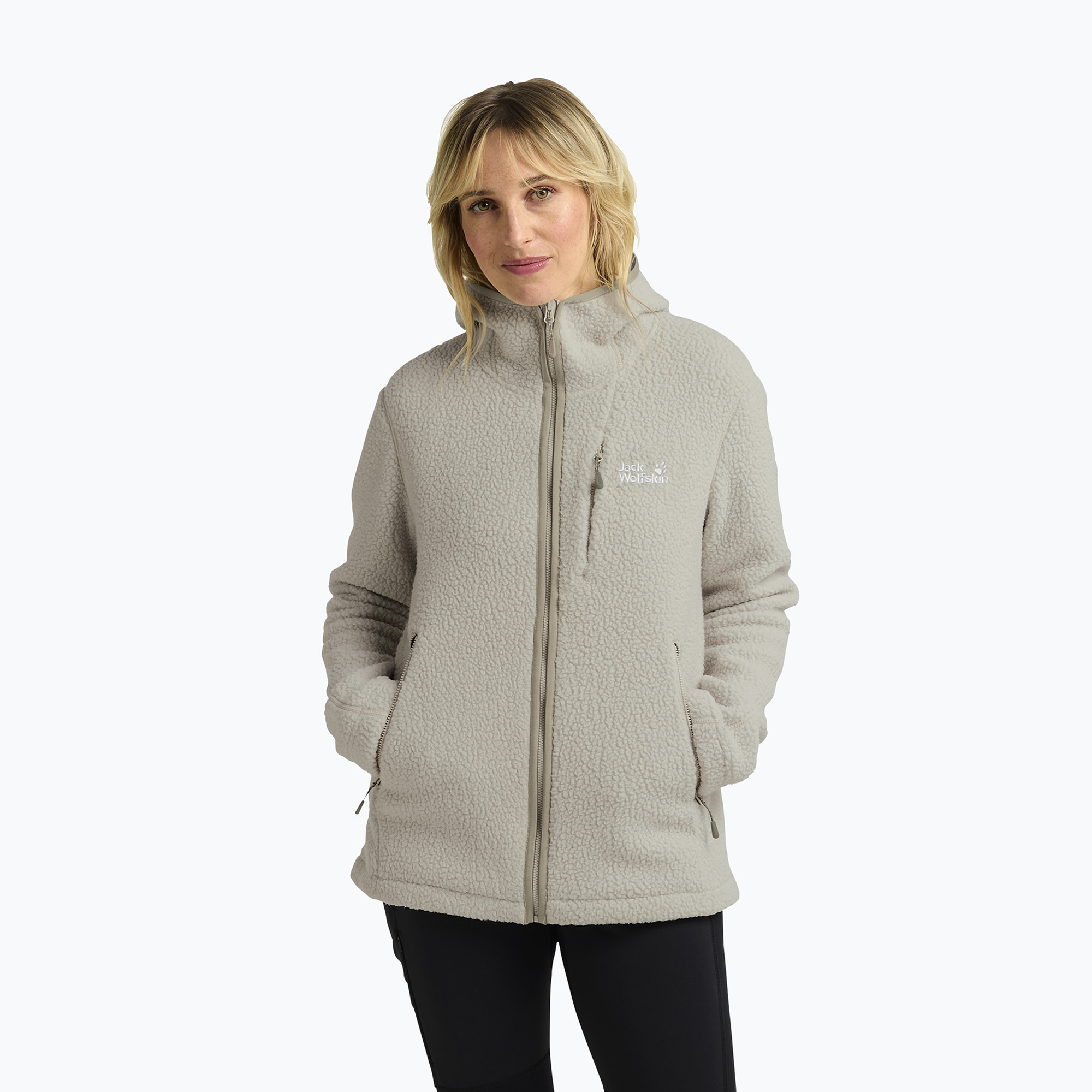 Bluza polarowa damska Jack Wolfskin Cradle Mountain Pile Full Zip pale sand 