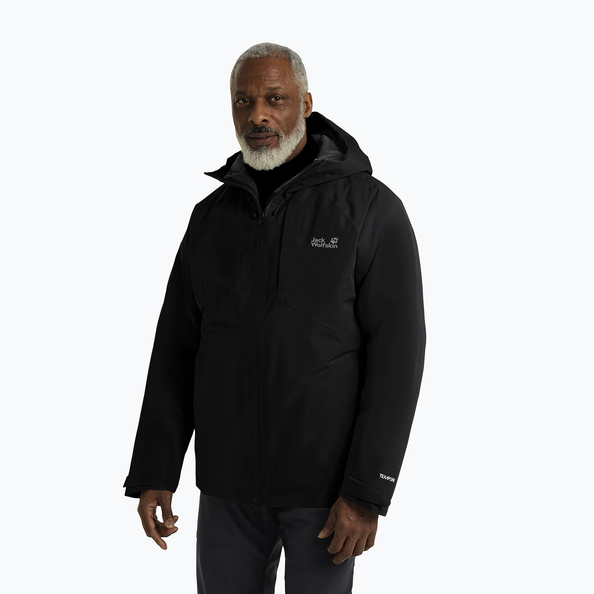 Kurtka przeciwdeszczowa męska Jack Wolfskin Icecape 2L Down Ins Rds black 