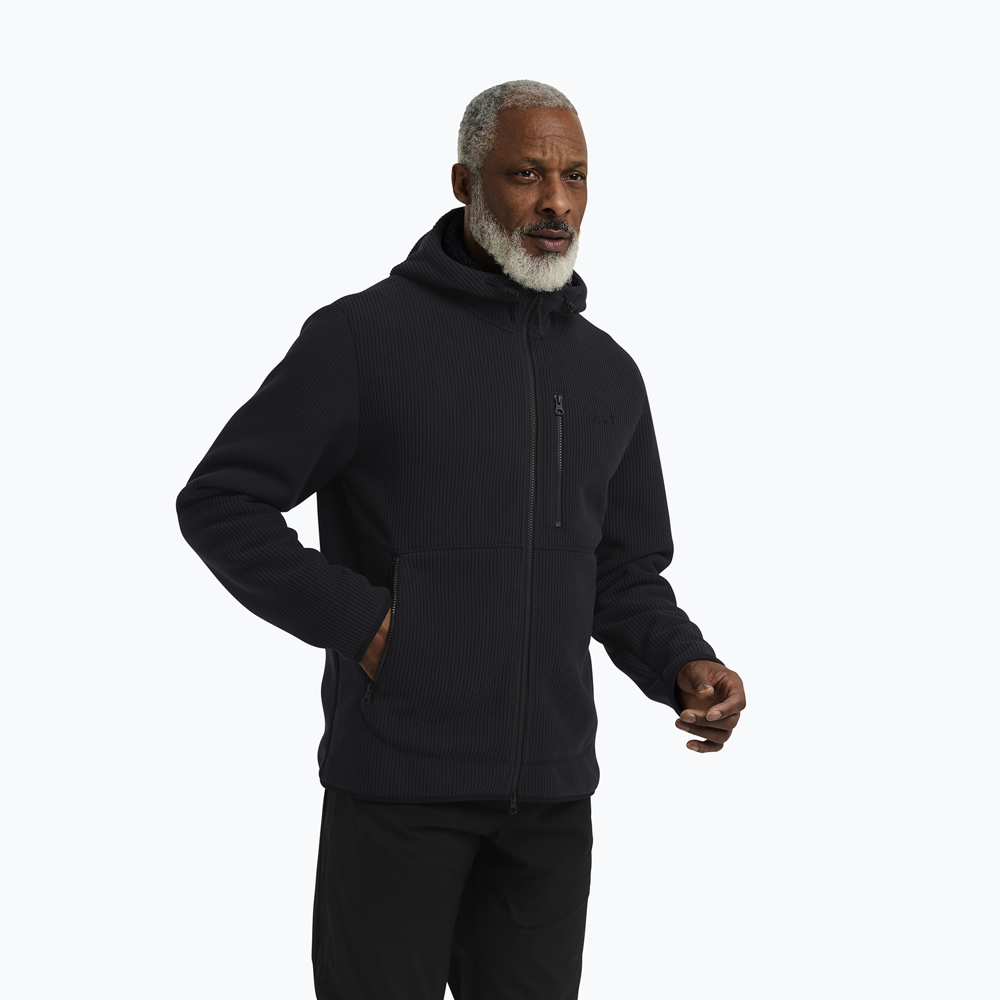 Bluza trekkingowa męska Jack Wolfskin Lake Ridge Hooded black 