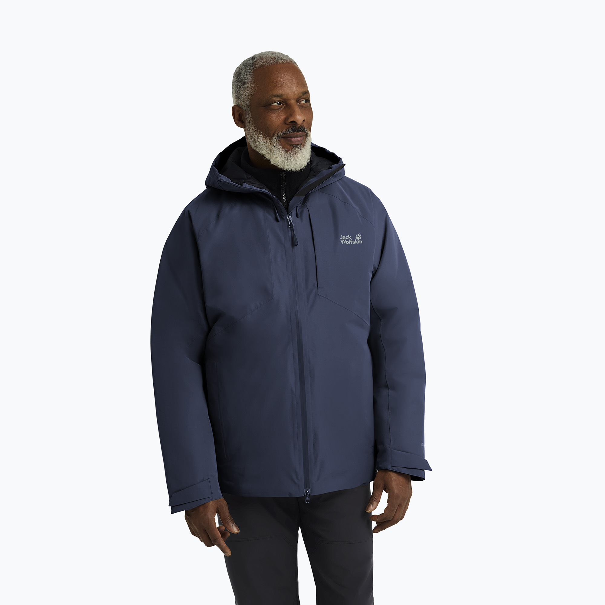 Kurtka przeciwdeszczowa męska Jack Wolfskin Icecape 2L Down Ins Rds midnight sky 
