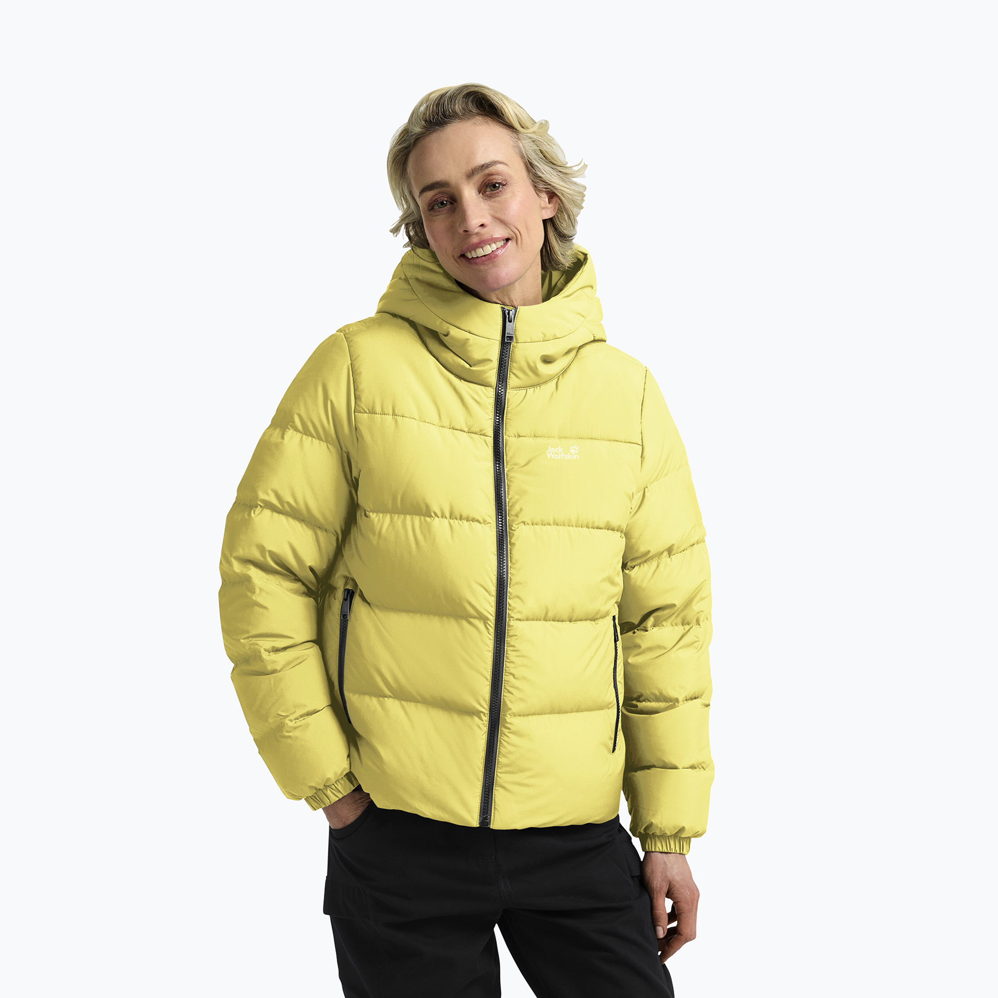 Kurtka puchowa damska Jack Wolfskin Frozen Palace lemon ice 