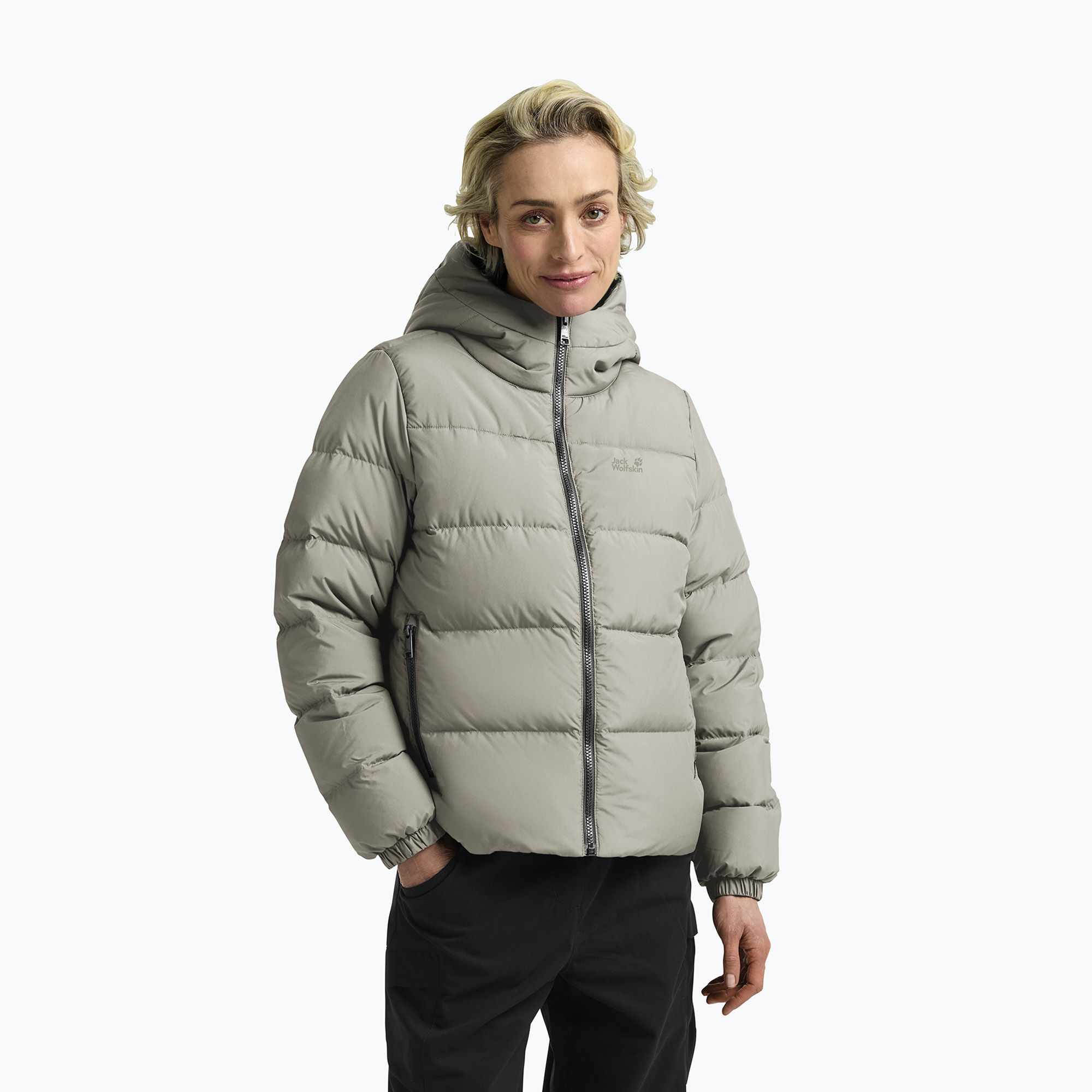 Kurtka puchowa damska Jack Wolfskin Frozen Palace pale sand 