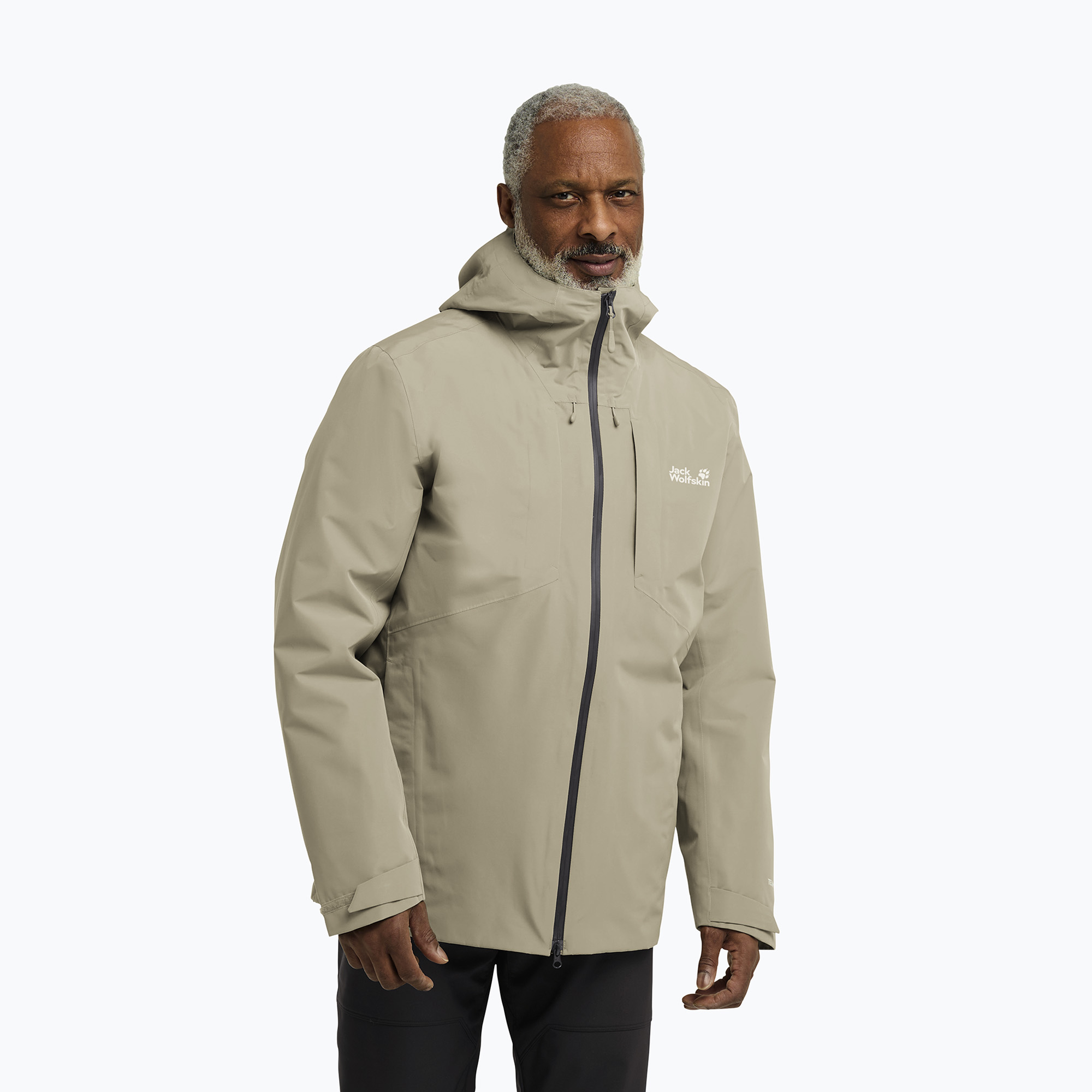 Kurtka 3w1 męska Jack Wolfskin Icecape 3In1 Down Rds linen 