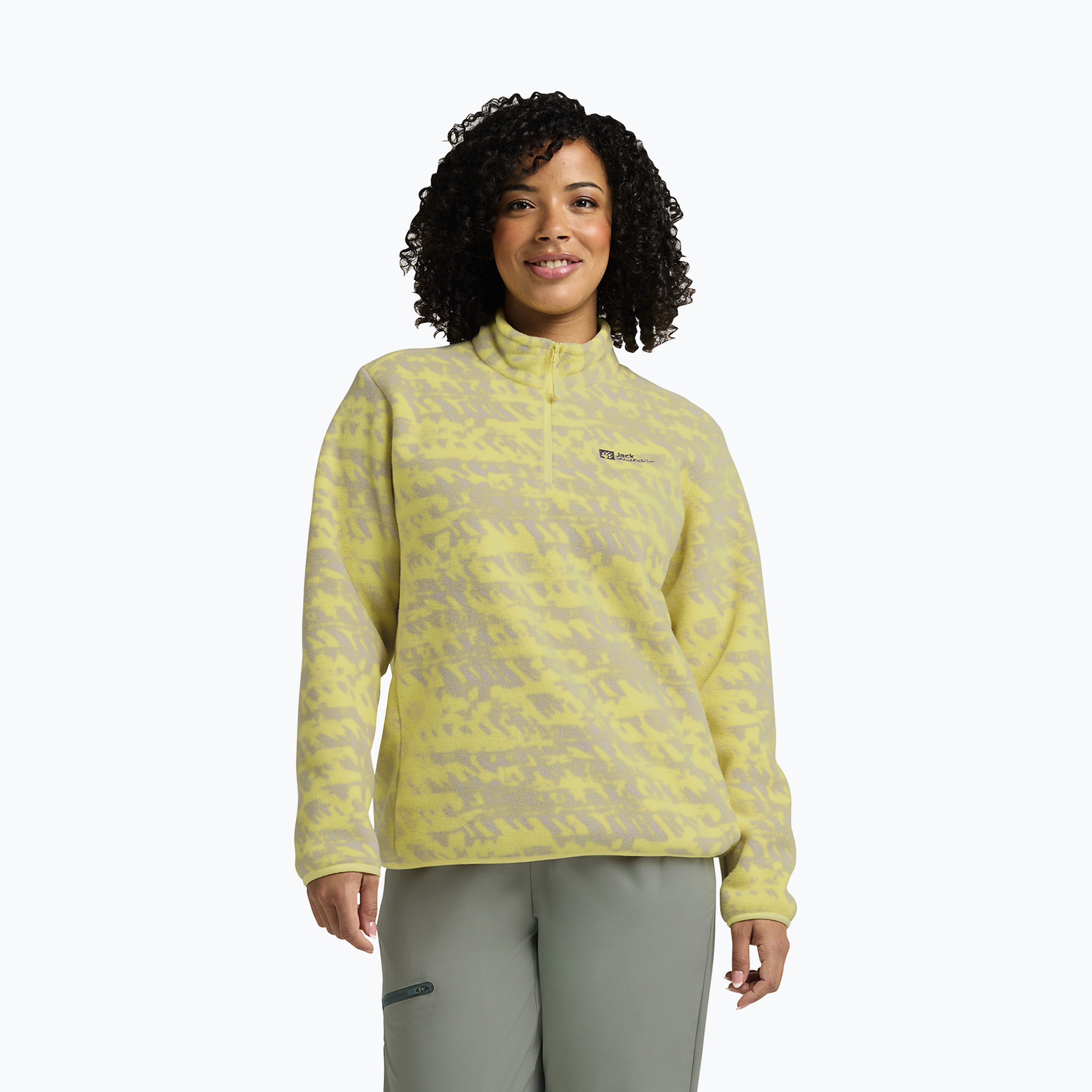 Bluza trekkingowa damska Jack Wolfskin Big Sky Half Zip lemon ice 