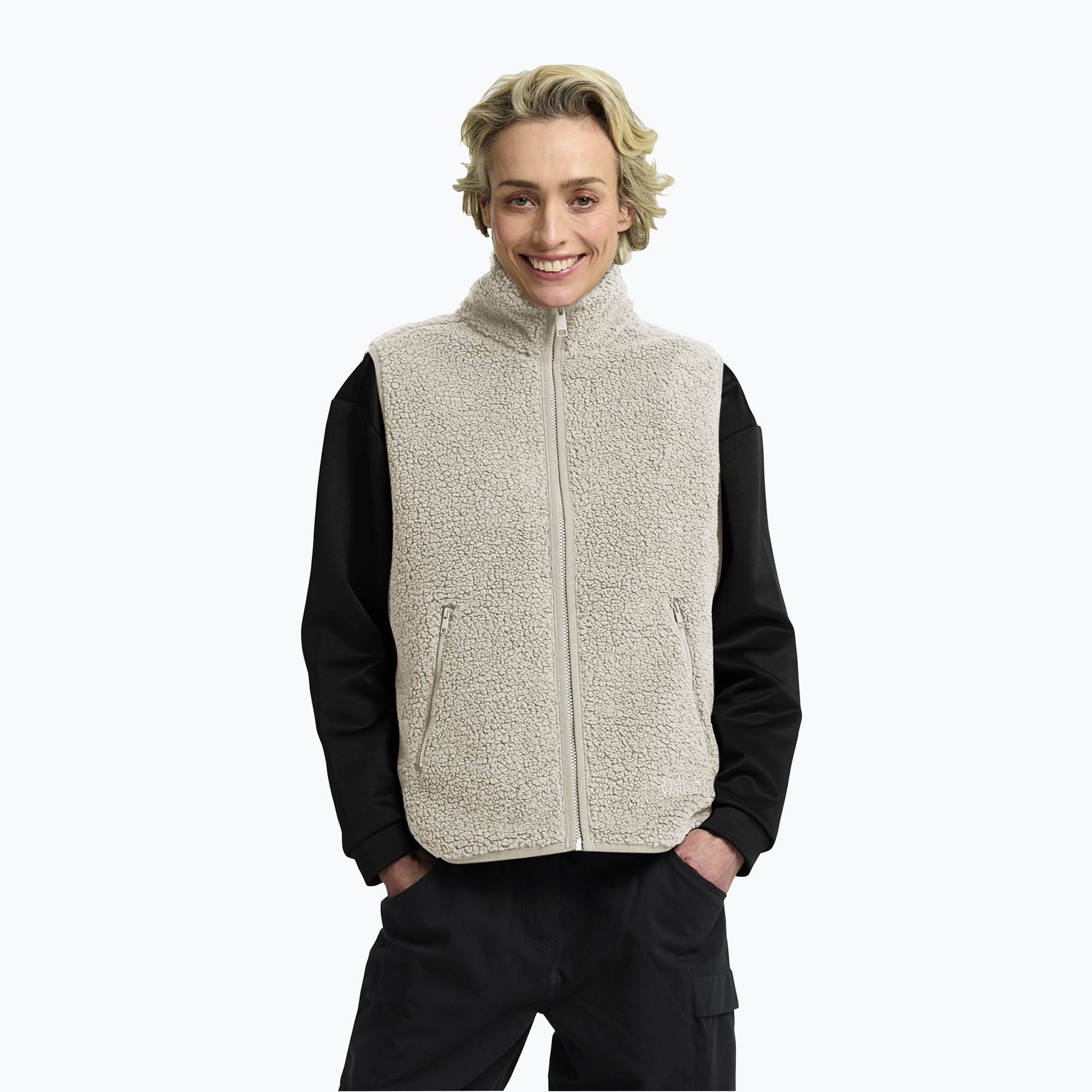 Bezrękawnik damski Jack Wolfskin High Curl pale sand 