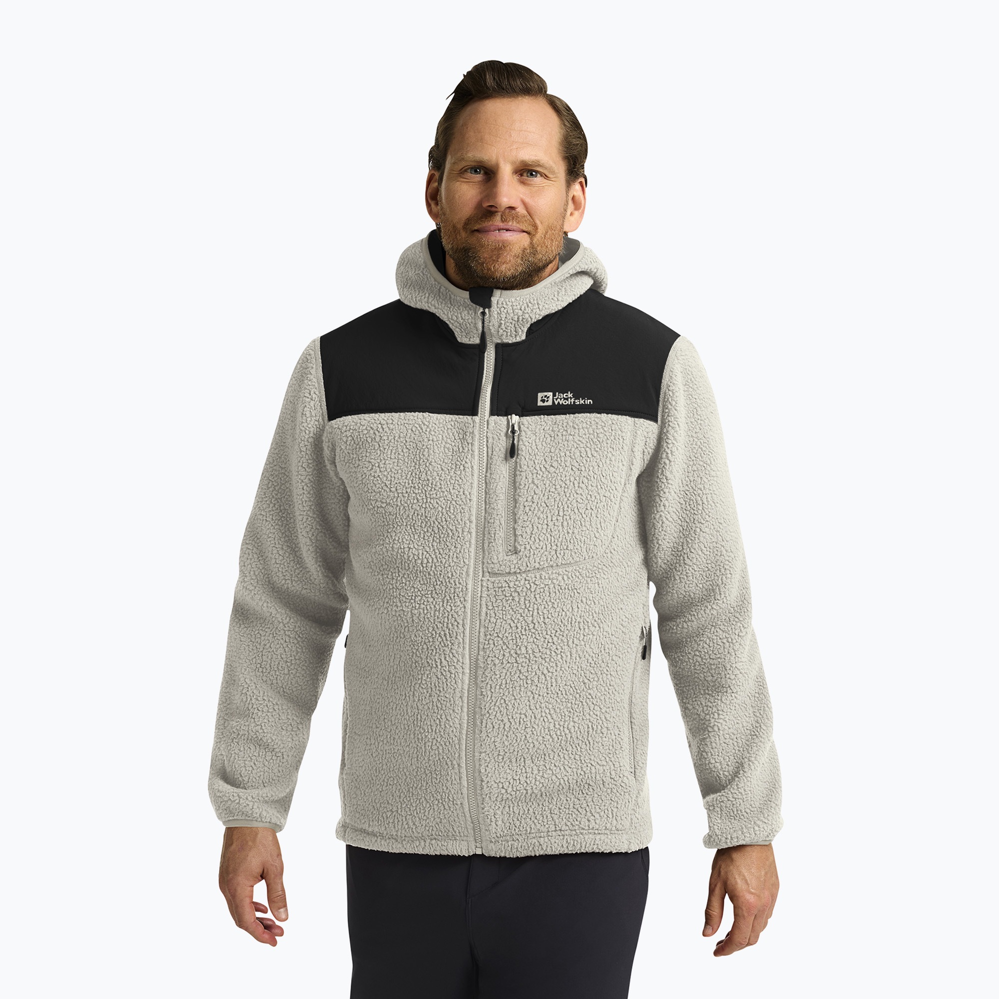 Bluza polarowa męska Jack Wolfskin Kammweg Pile Fz pale sand 