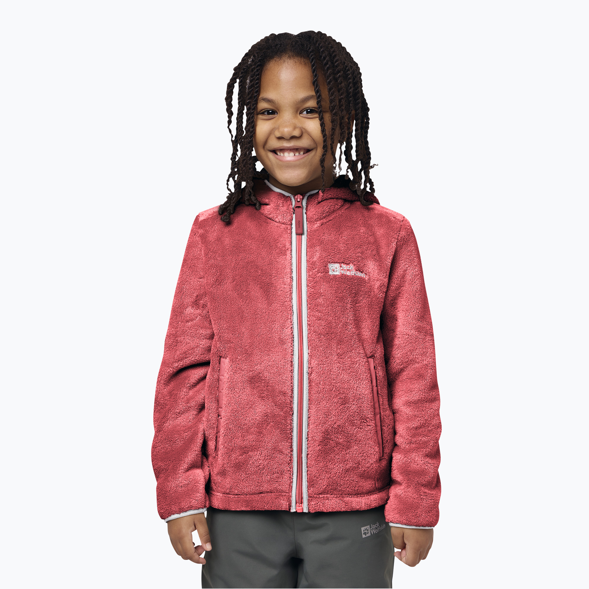Bluza trekkingowa dziecięca Jack Wolfskin Nepali sunset coral 