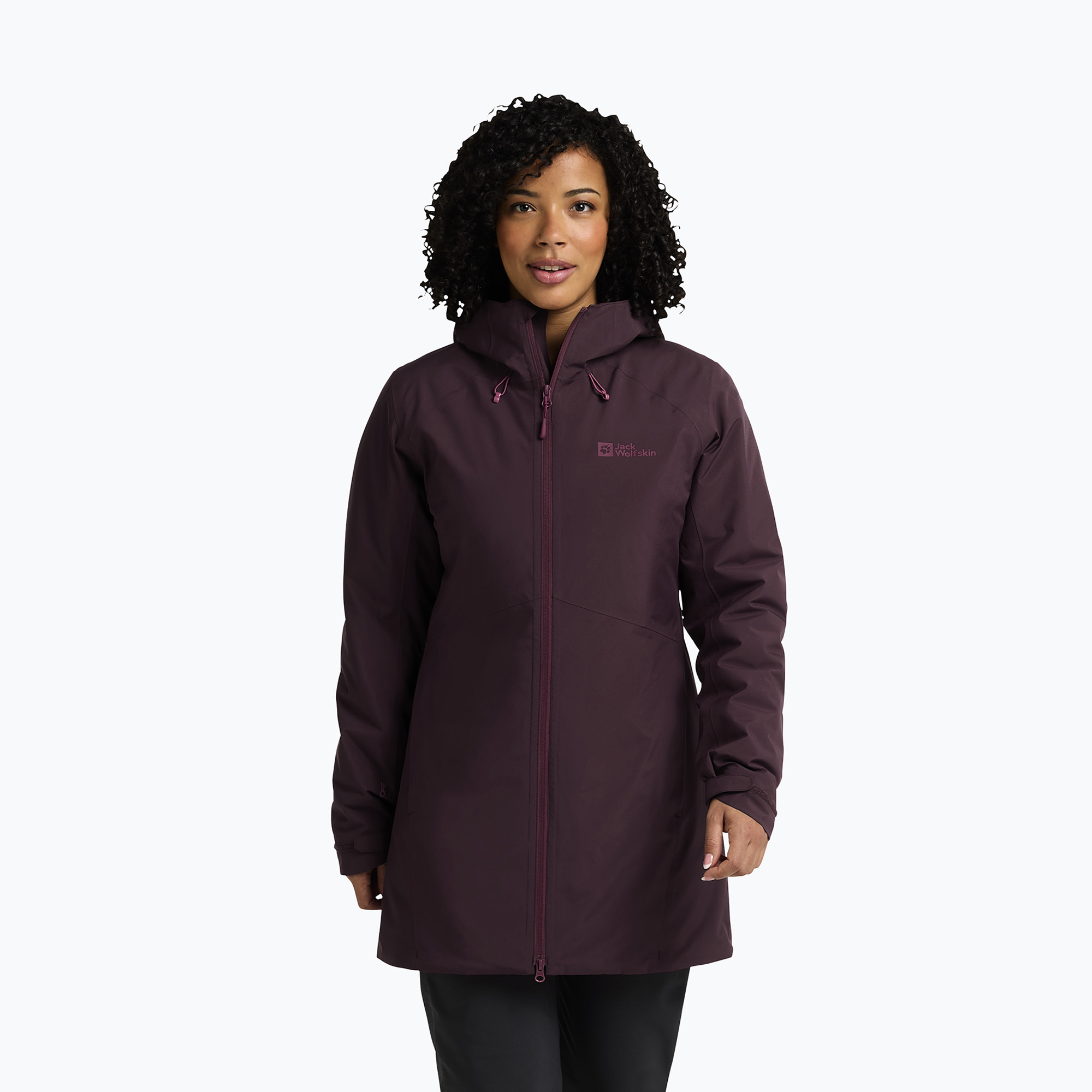 Kurtka przeciwdeszczowa damska Jack Wolfskin Heidelstein Ins amaranth 