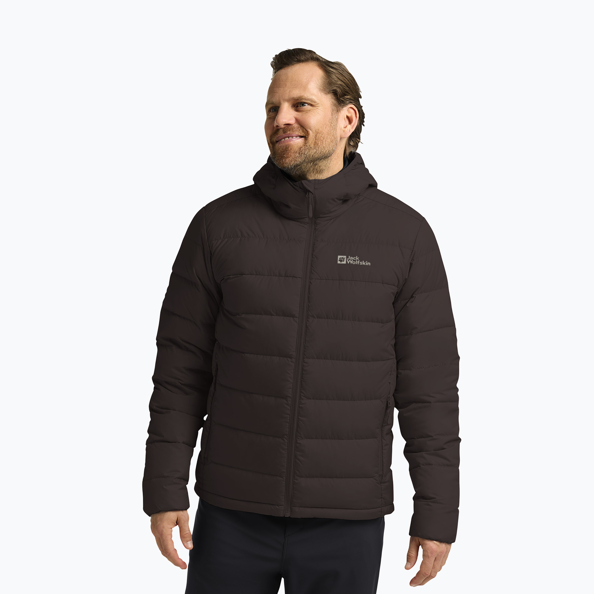 Kurtka puchowa męska Jack Wolfskin Ather Down Hoody peat 