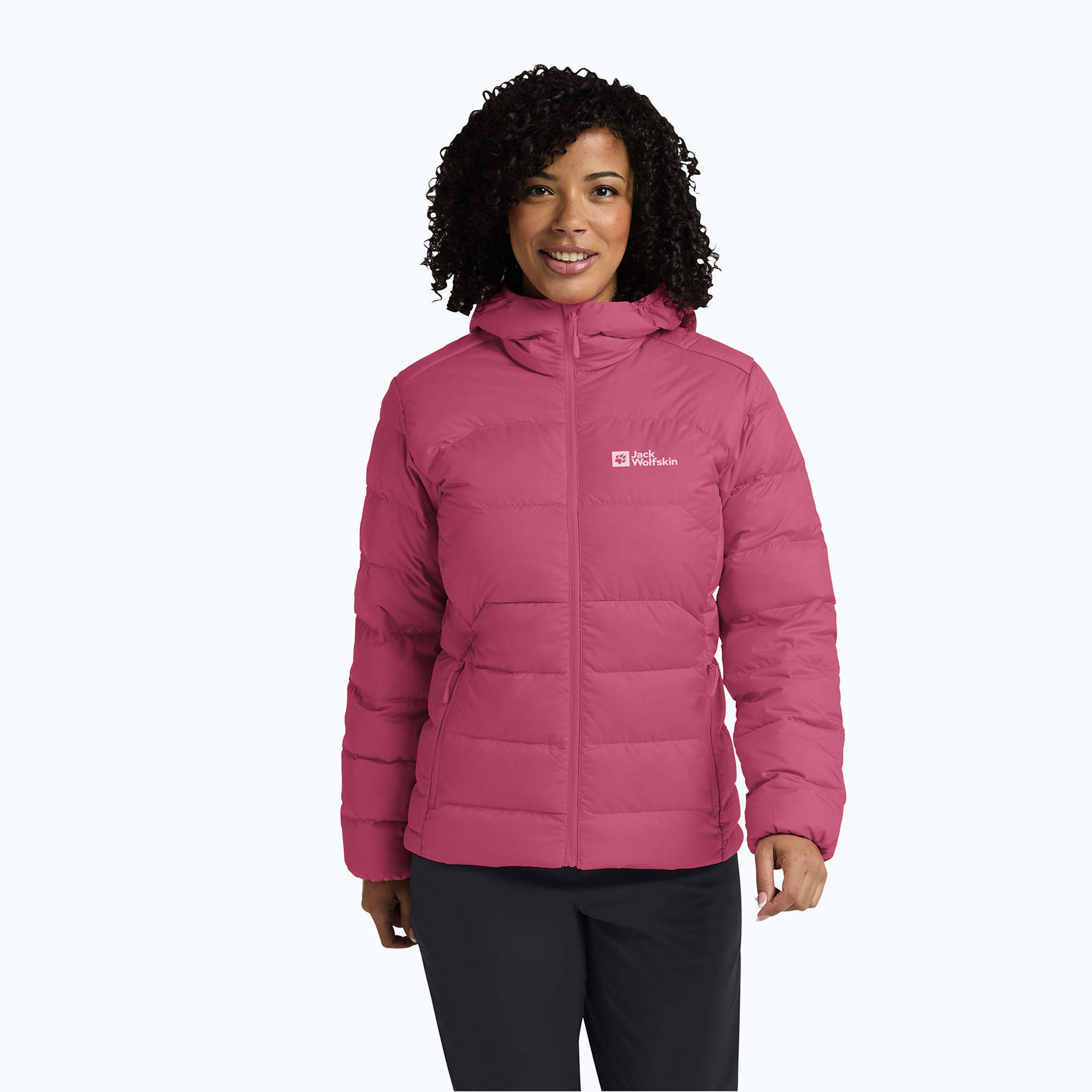 Kurtka puchowa damska Jack Wolfskin Ather Down Hoody bubblegum 