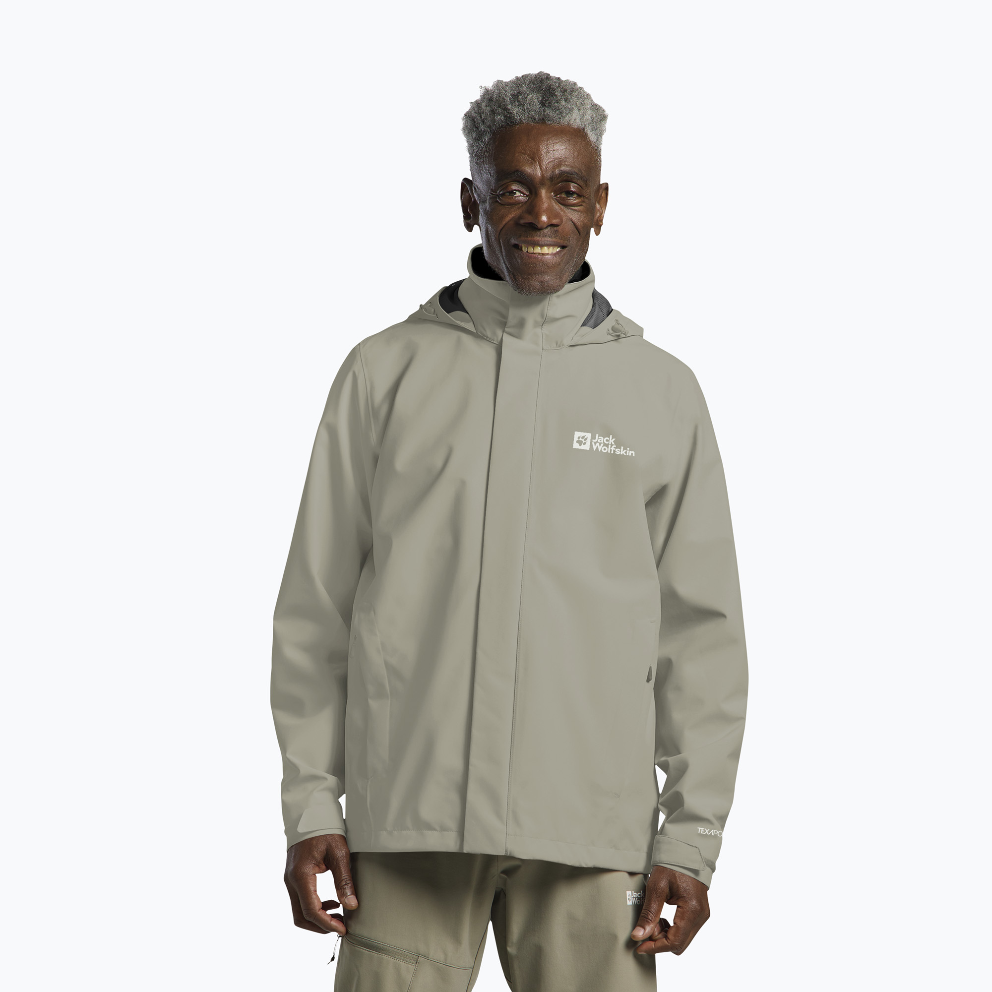Kurtka przeciwdeszczowa męska Jack Wolfskin Trailtime 2L linen 