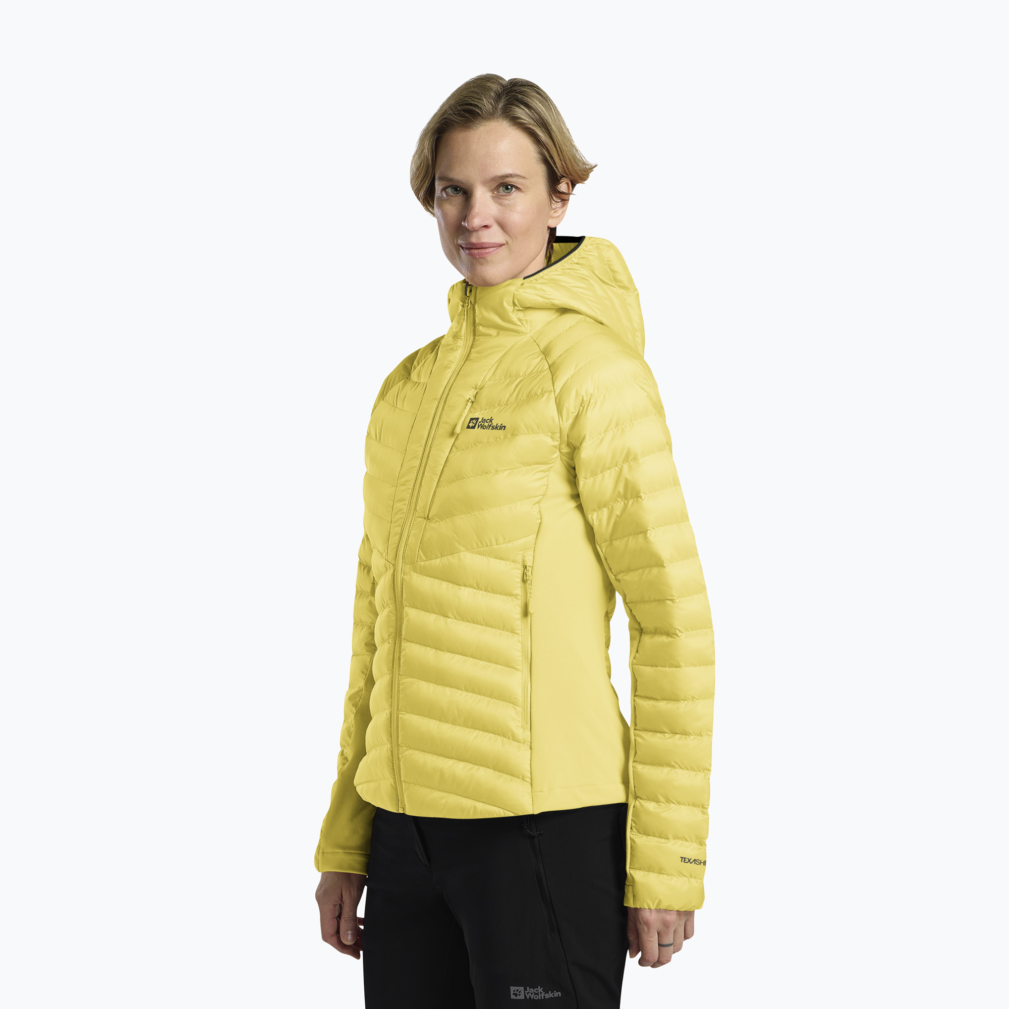 Kurtka ocieplana damska Jack Wolfskin Routeburn Pro Ins lemon ice 