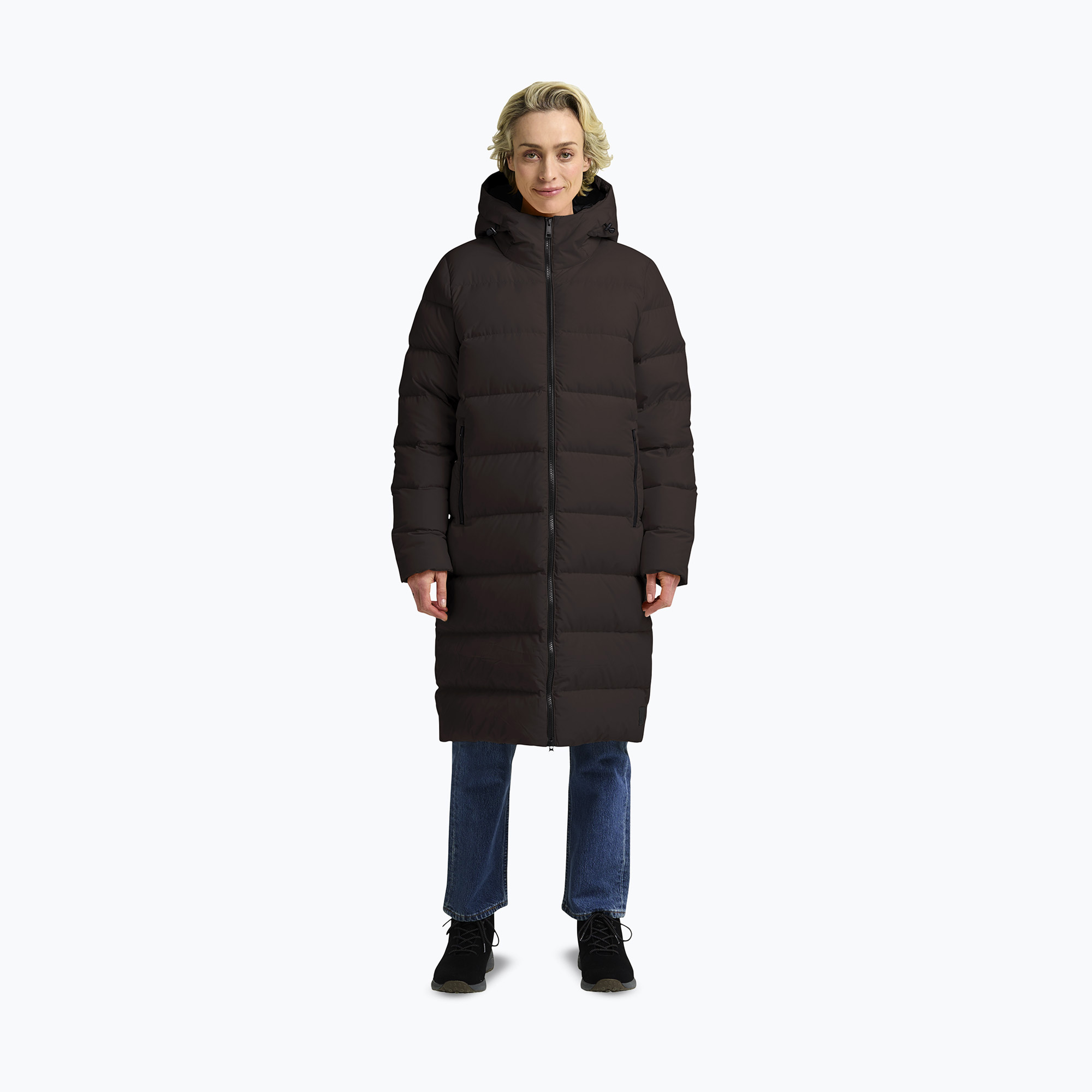 Płaszcz puchowy damski Jack Wolfskin Frozen Palace peat 