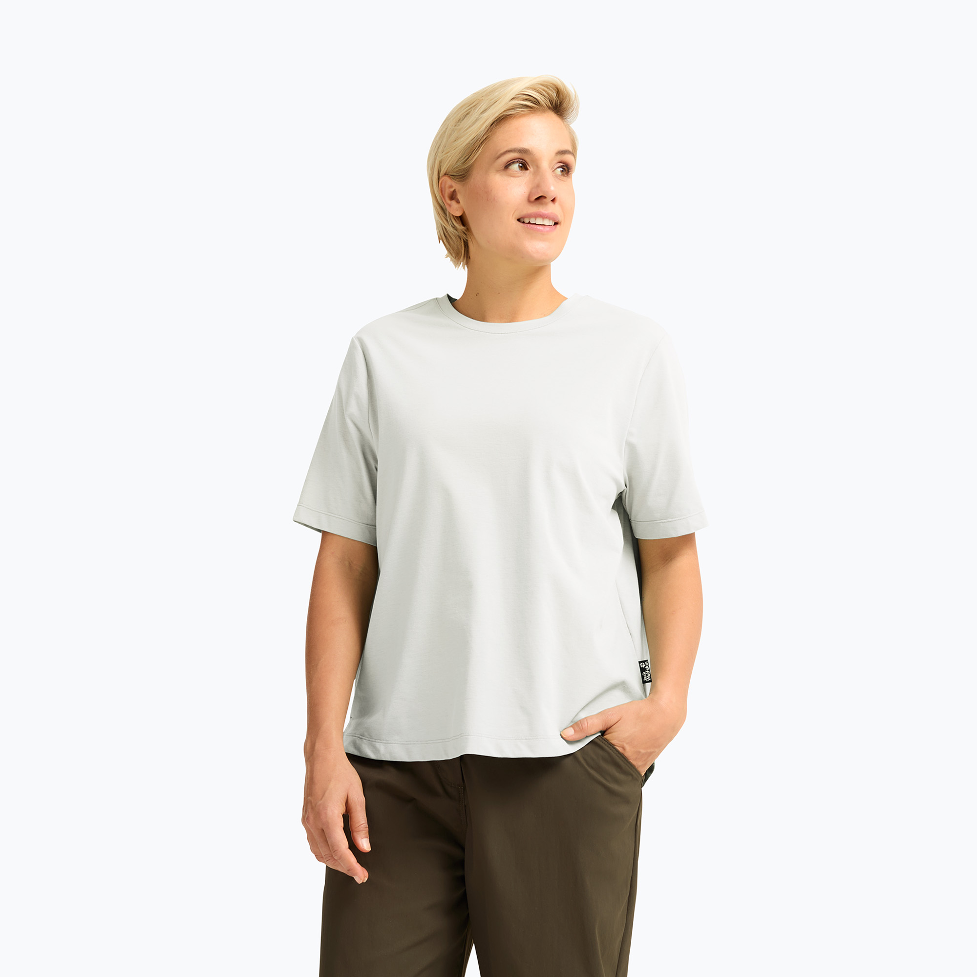 Koszulka trekkingowa damska Jack Wolfskin Travel T stark white 
