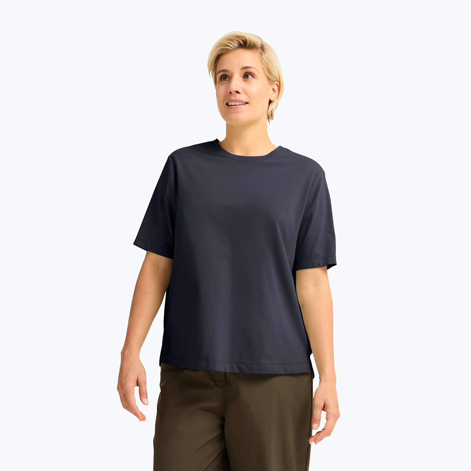 Koszulka trekkingowa damska Jack Wolfskin Travel T dark navy 