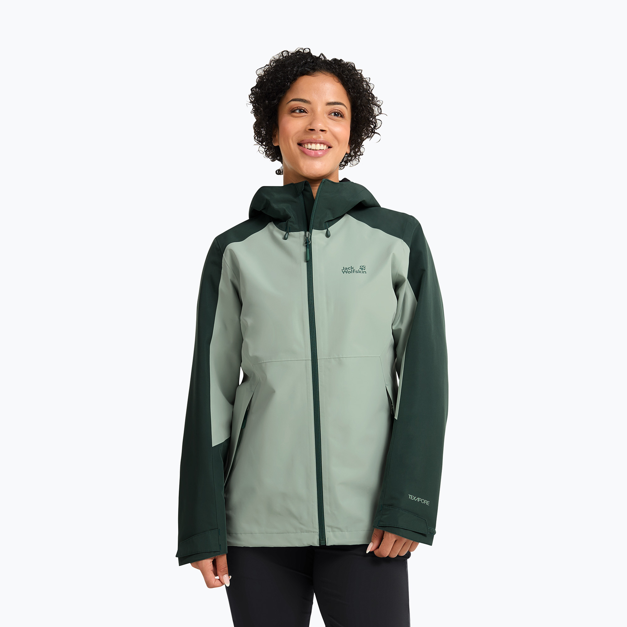 Kurtka przeciwdeszczowa damska Jack Wolfskin Wildbound 2L green zinnia 