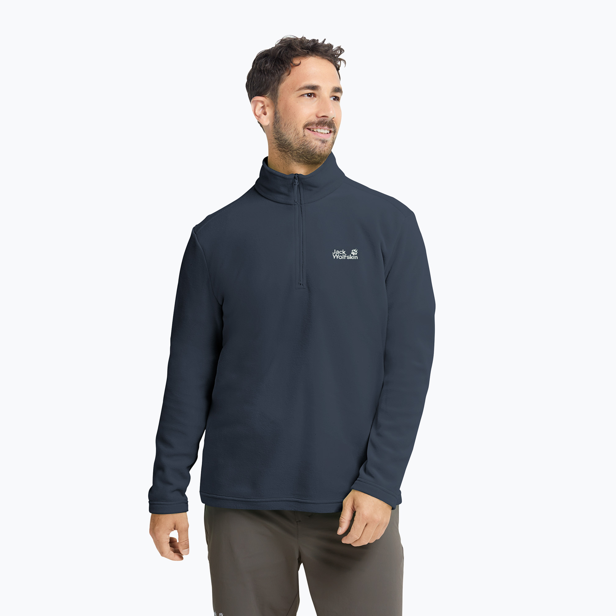 Bluza polarowa męska Jack Wolfskin Taunus 100 Half Zip midnight sky 