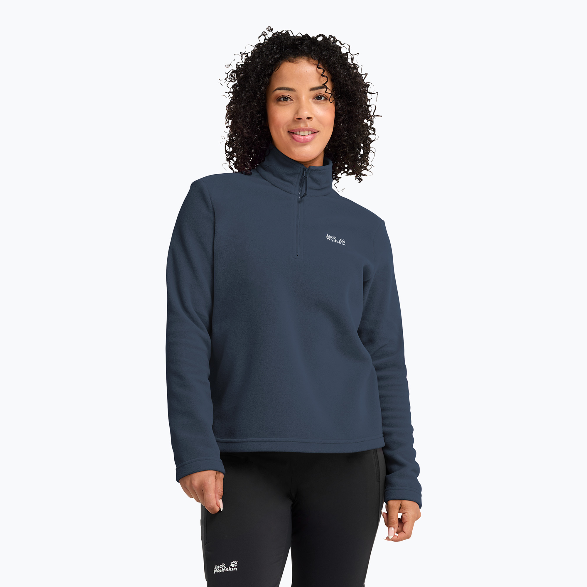 Bluza polarowa damska Jack Wolfskin Taunus 100 Half Zip midnight sky 