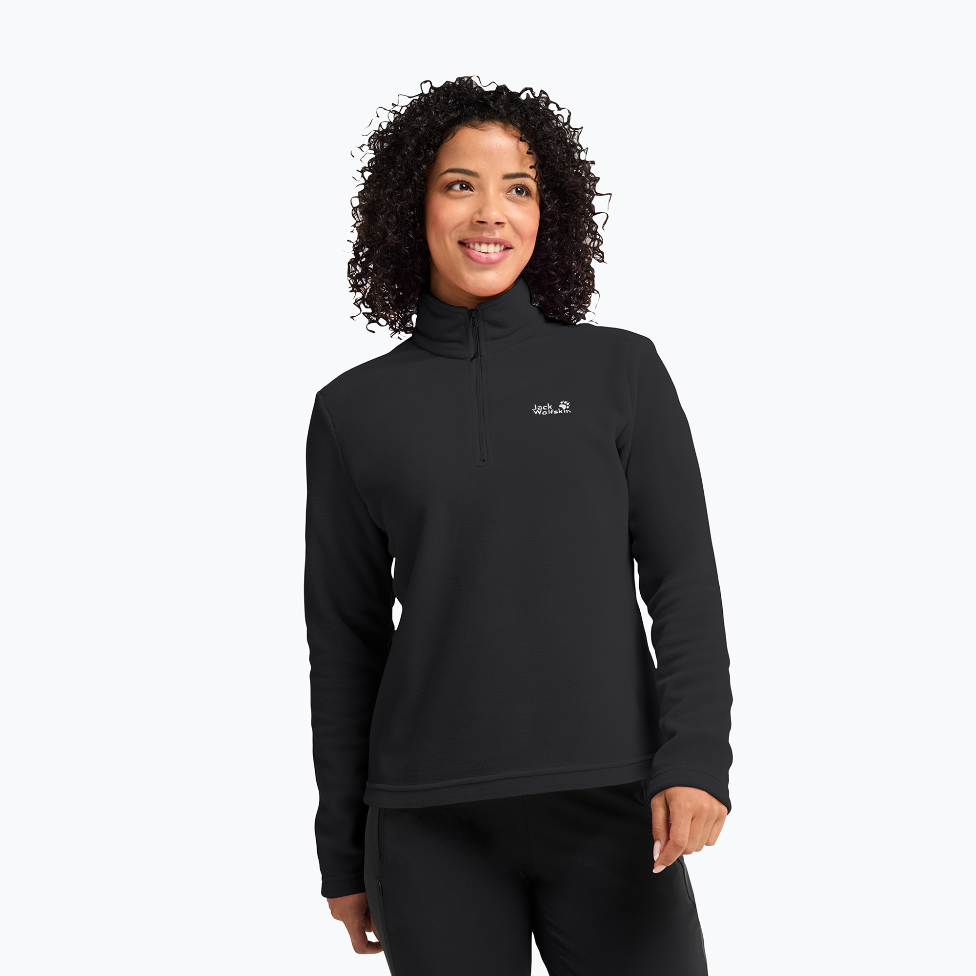 Bluza polarowa damska Jack Wolfskin Taunus 100 Half Zip black 