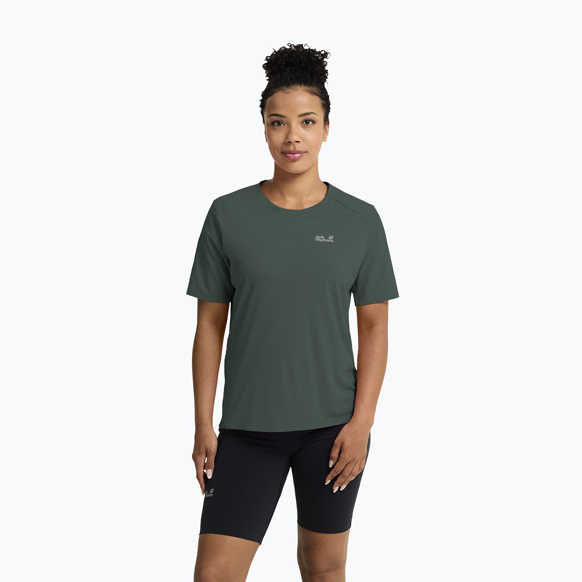 Koszulka trekkingowa damska Jack Wolfskin Prelight Suncool Duro sago palm 