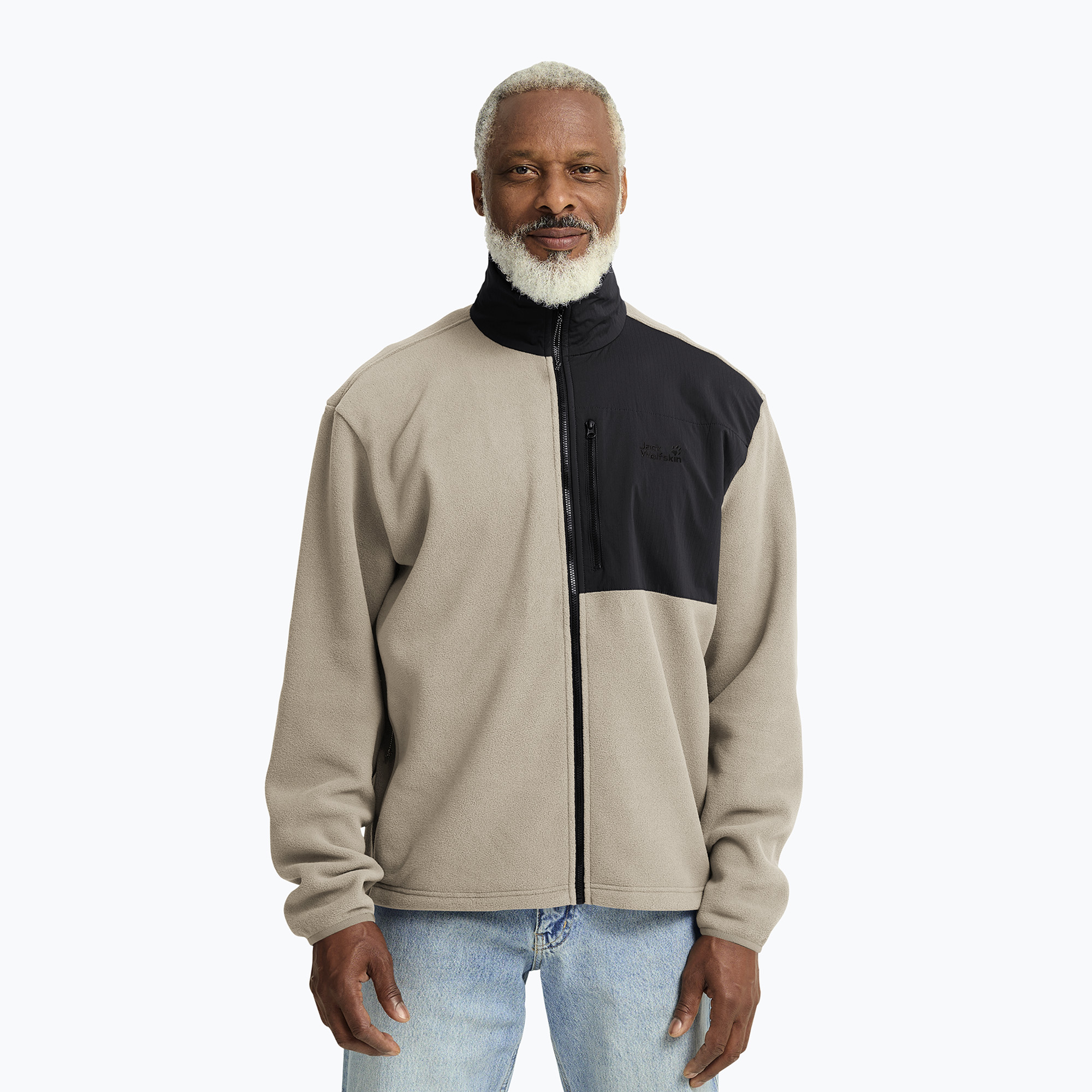 Bluza polarowa męska Jack Wolfskin Sumetro Full Zip oyster 