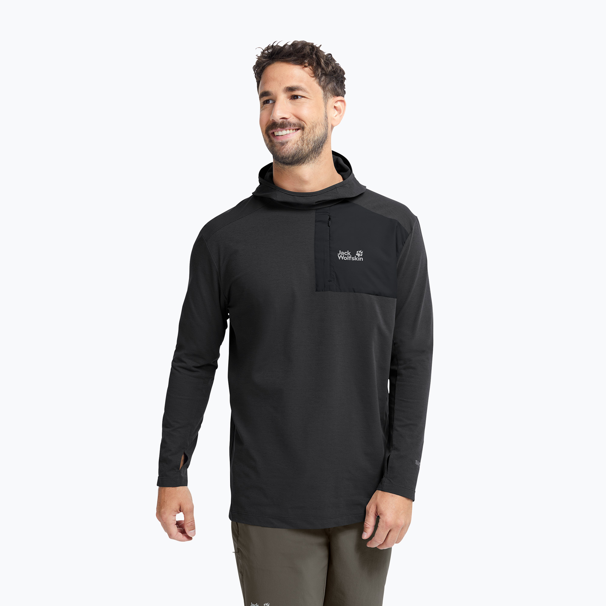 Bluza trekkingowa męska Jack Wolfskin Sucol Hoody black 
