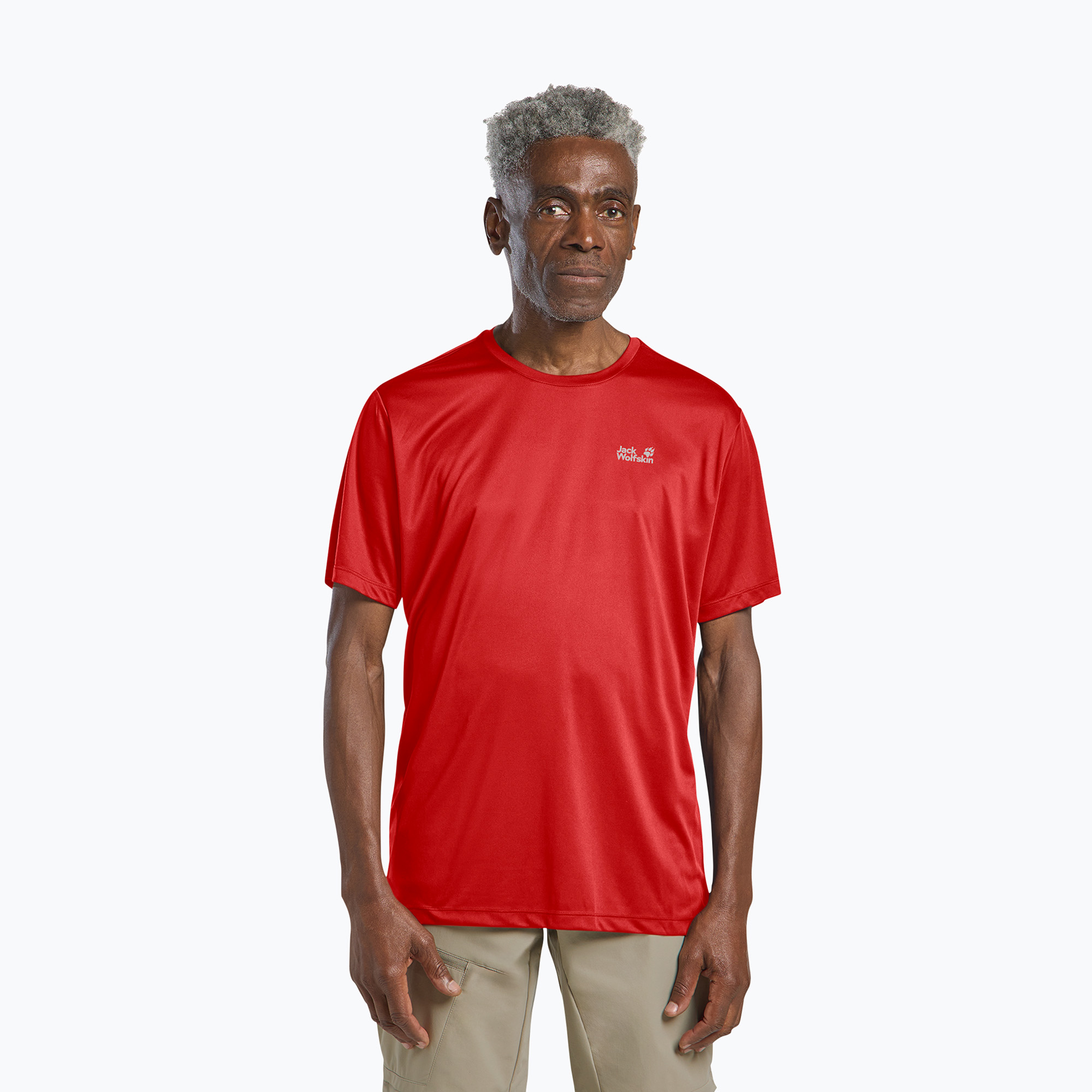 Koszulka  trekkingowa męska Jack Wolfskin Tech T siren red 
