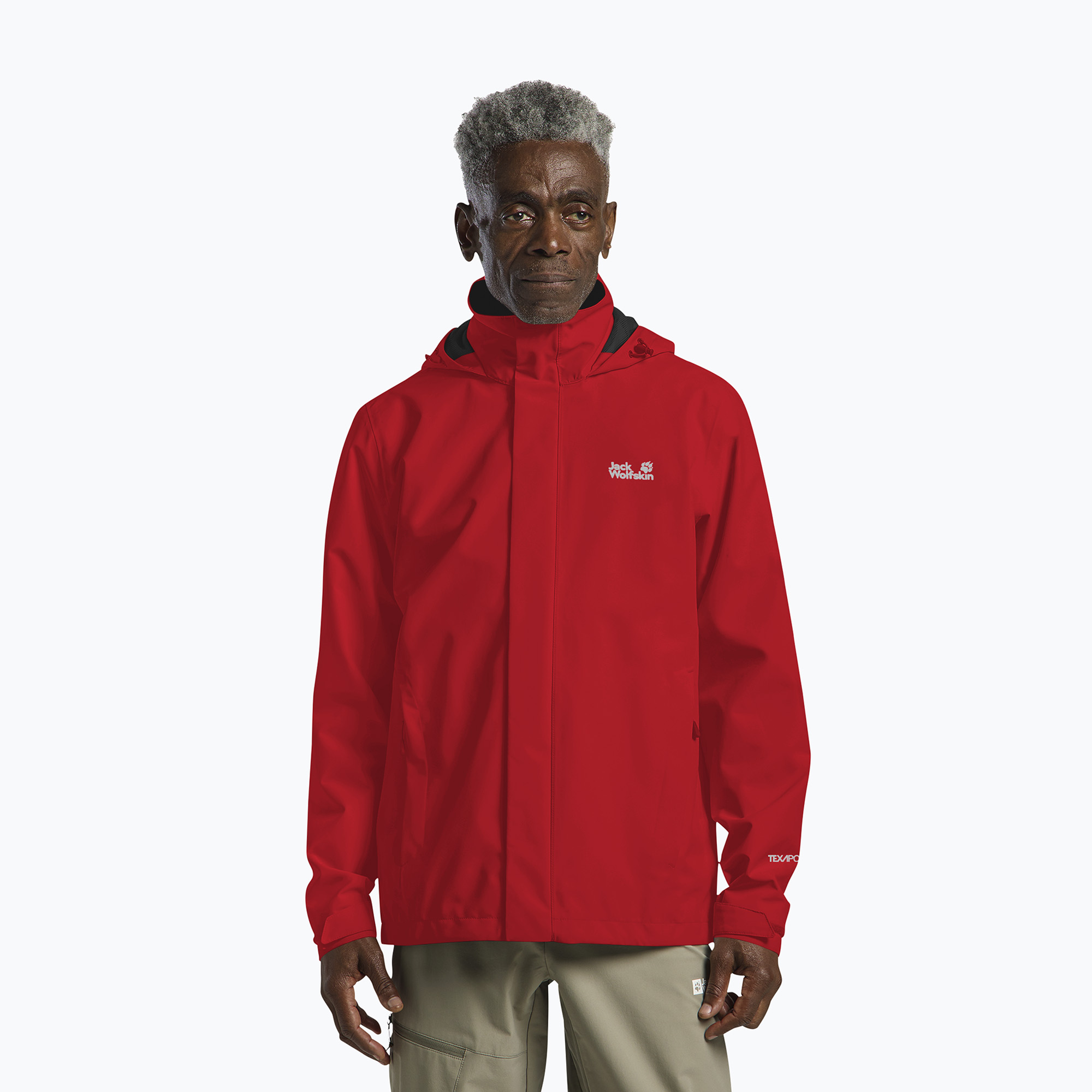 Kurtka przeciwdeszczowa męska Jack Wolfskin Trailtime 2L siren red 