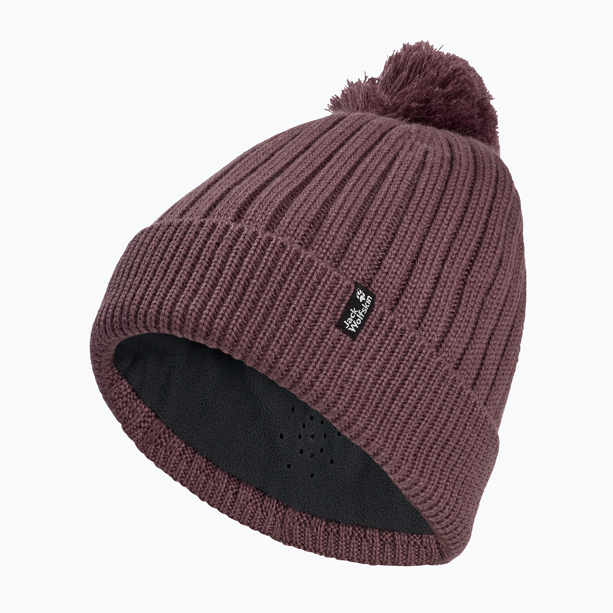 Зимна шапка Jack Wolfskin Pom Pom Beanie sheer plum