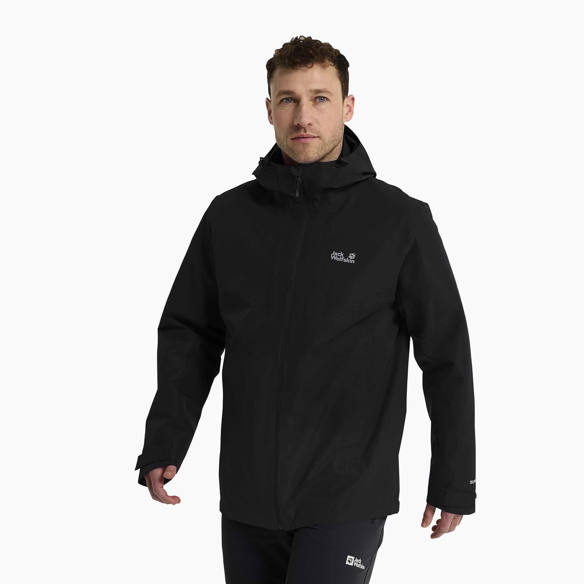 Мъжко яке 3-в-1 Jack Wolfskin Stonetrail 3In1 black